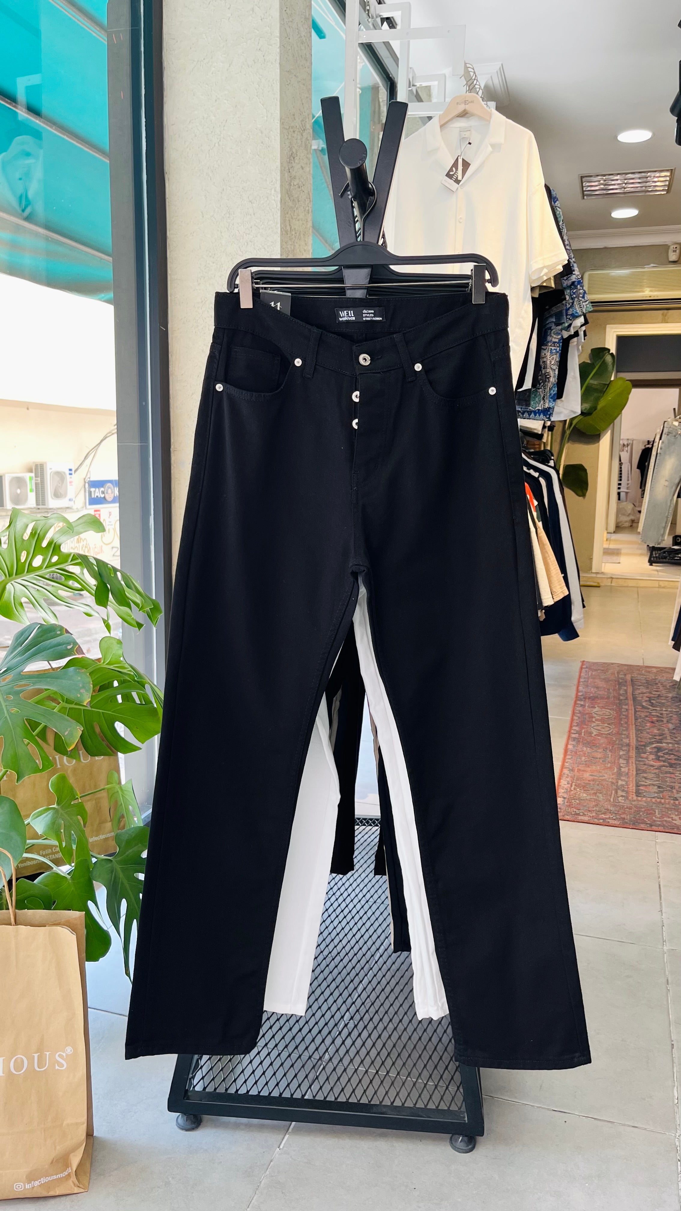 Baggy Siyah Jean 3275