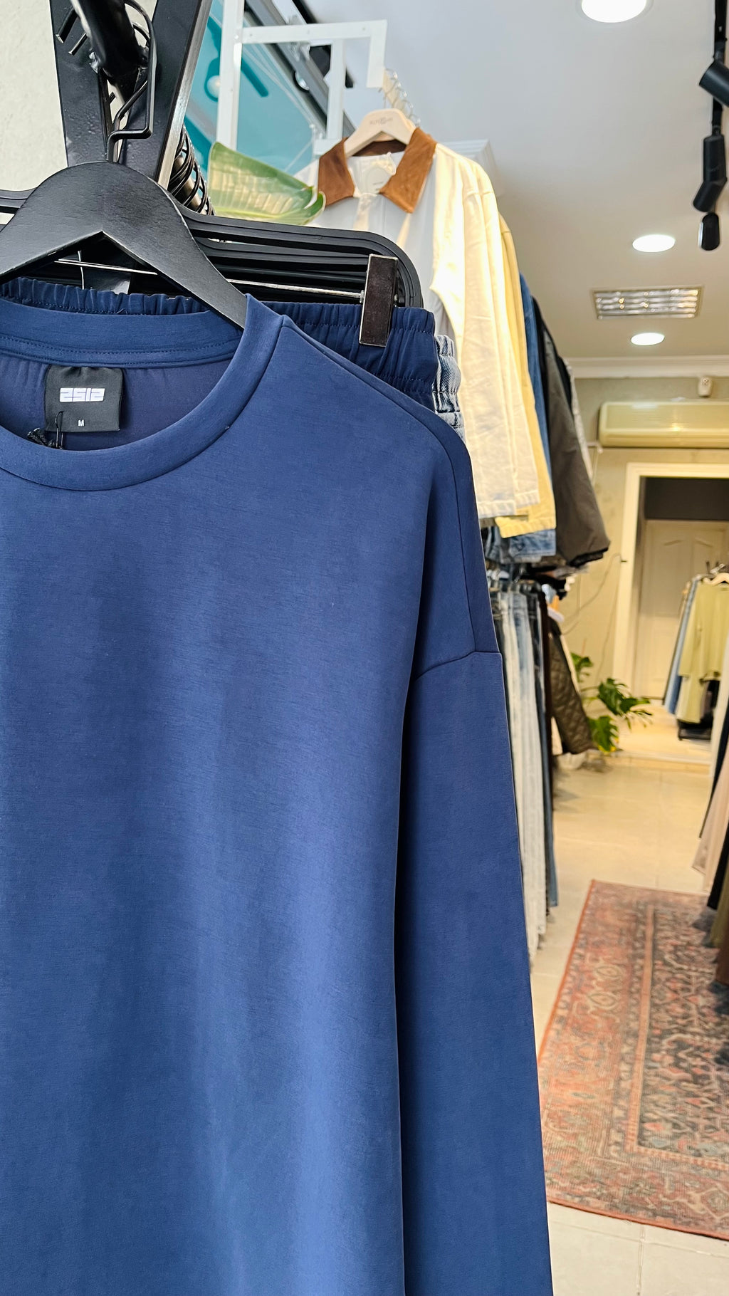 Oversize Modal Kumaş Lacivert Takım 1005