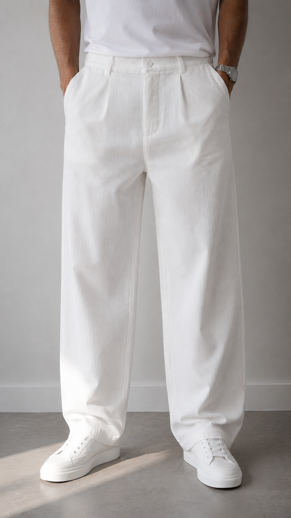 Baggy Beyaz Pantolon 6224