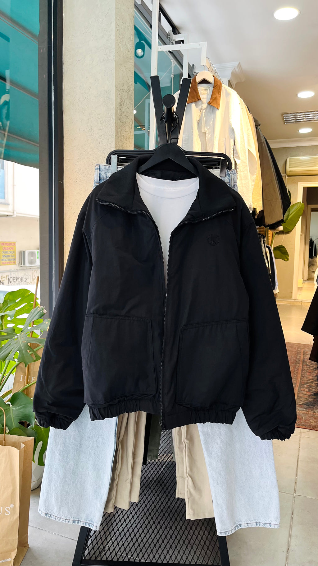 Oversize Siyah Mont 2041