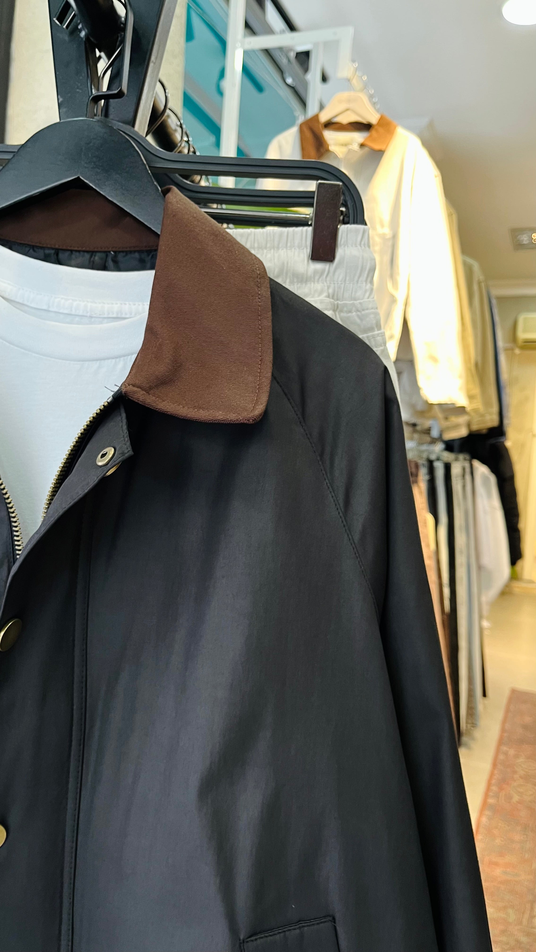 Siyah Yaka Kahve Mevsimlik Ceket 2059