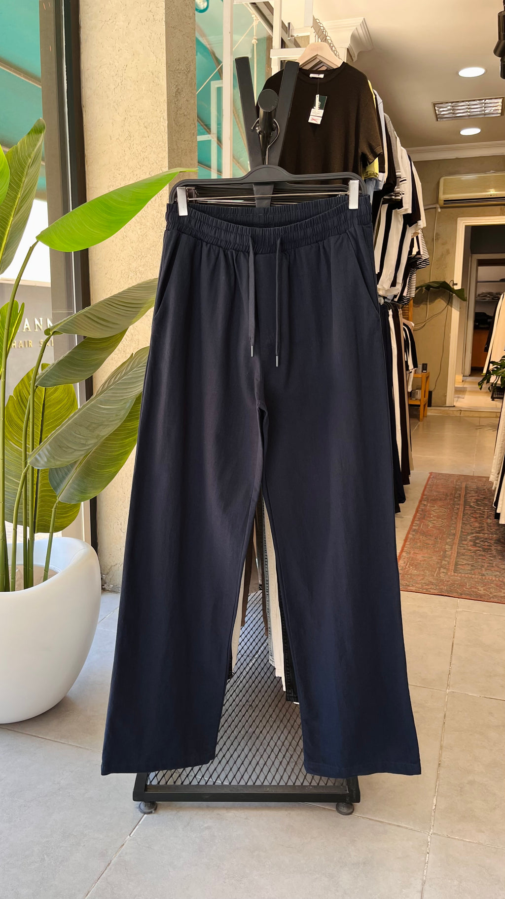 Baggy Lacivert Keten Pantolon 6233