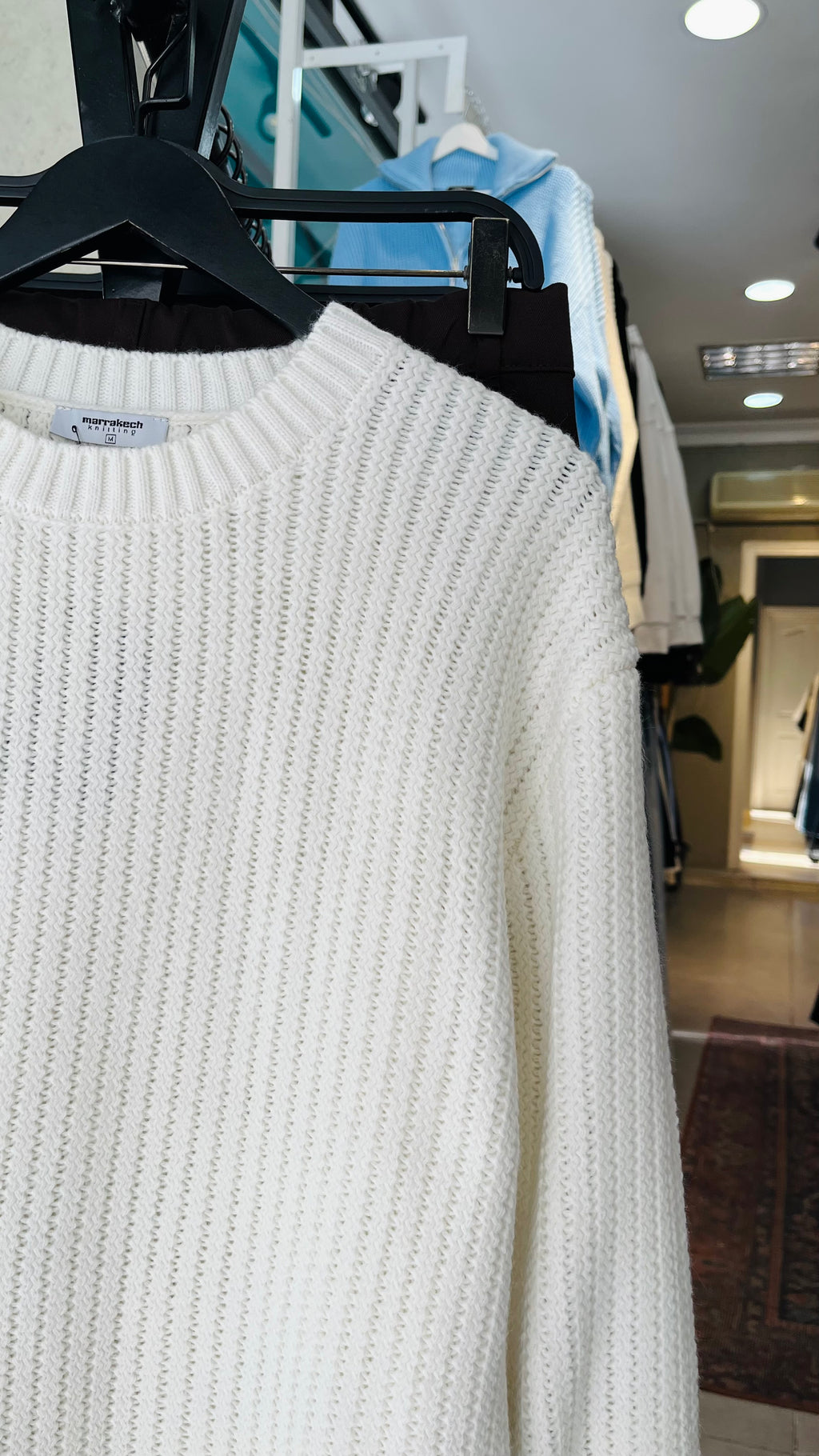 Beyaz Triko Kazak 7035