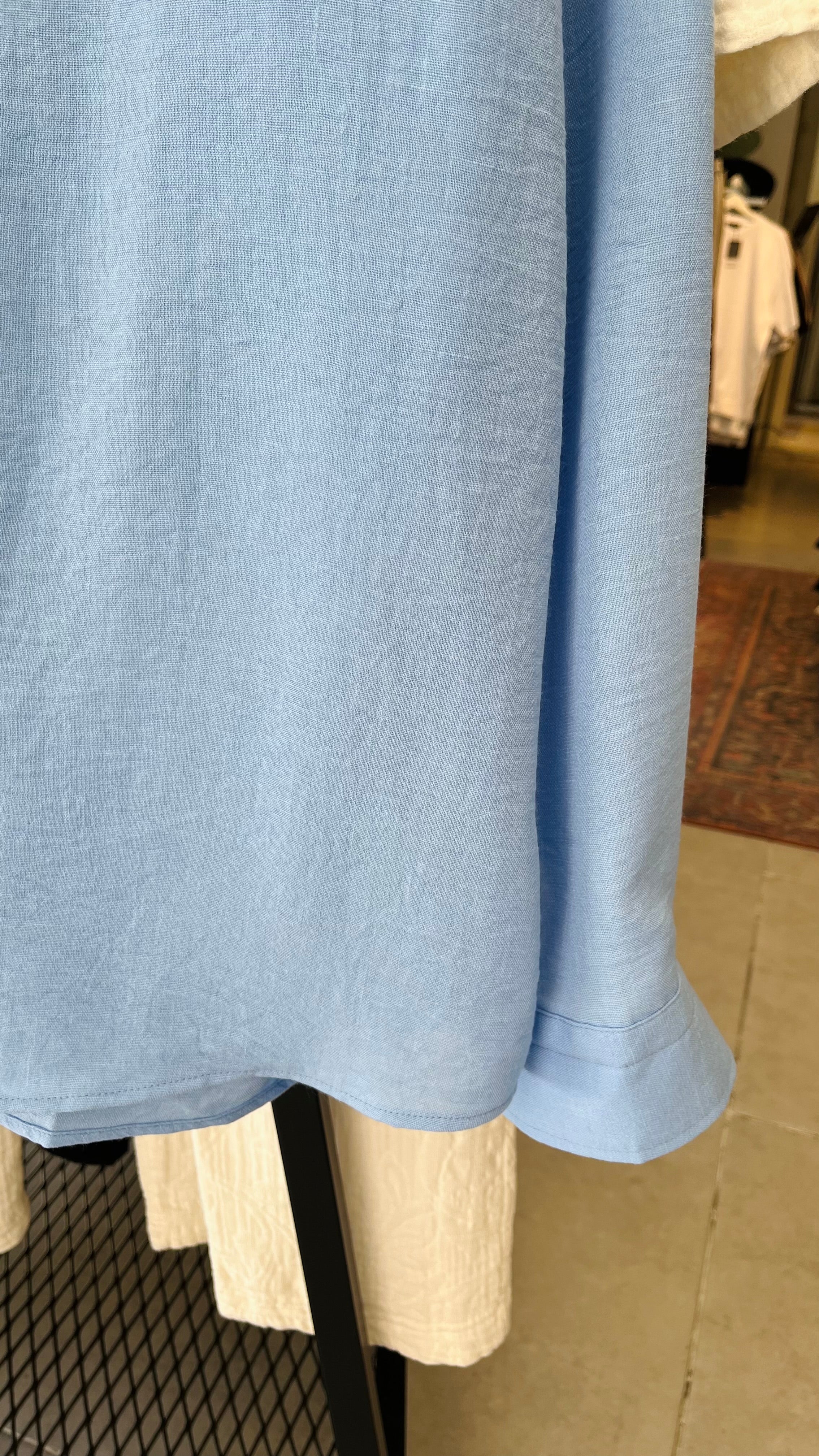 Oversize Bebe Mavisi Uzun Kollu Gömlek - Bebe Mavisi 5372