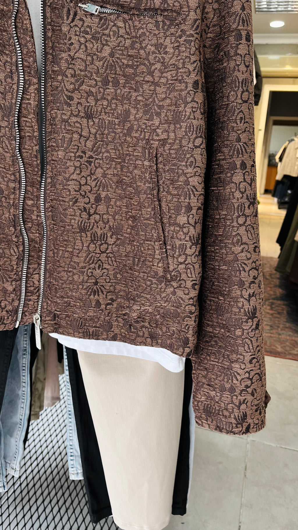 Jakar Dokulu Kahverengi Premium Ceket 2048