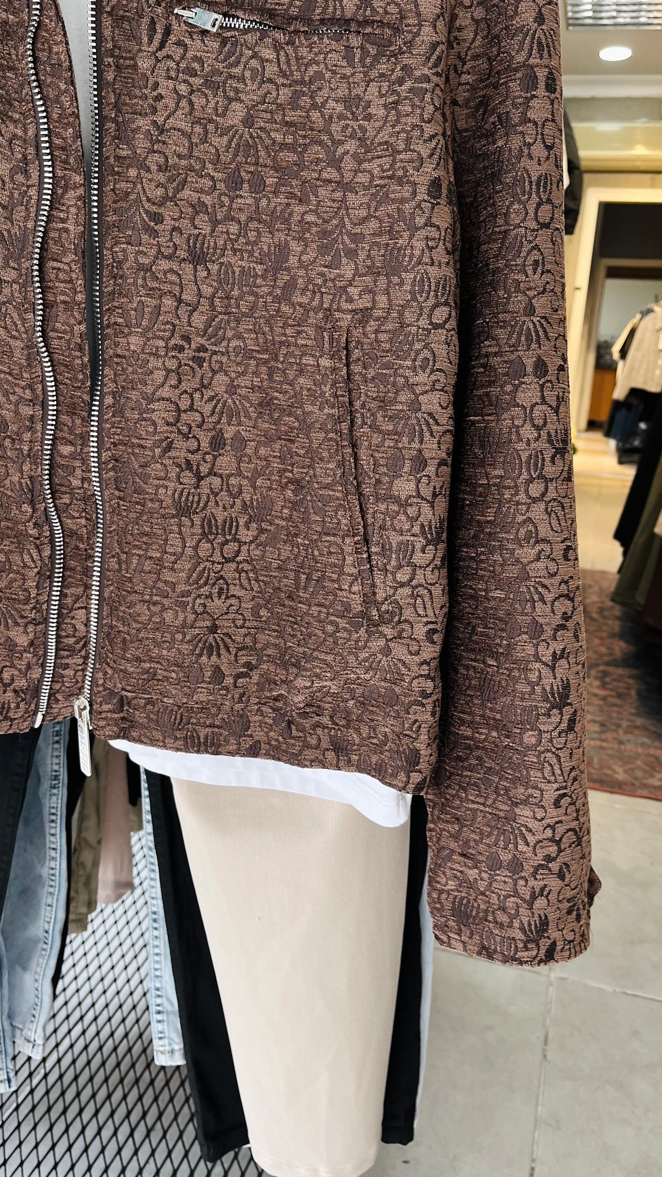 Jakar Dokulu Kahverengi Premium Ceket 2048