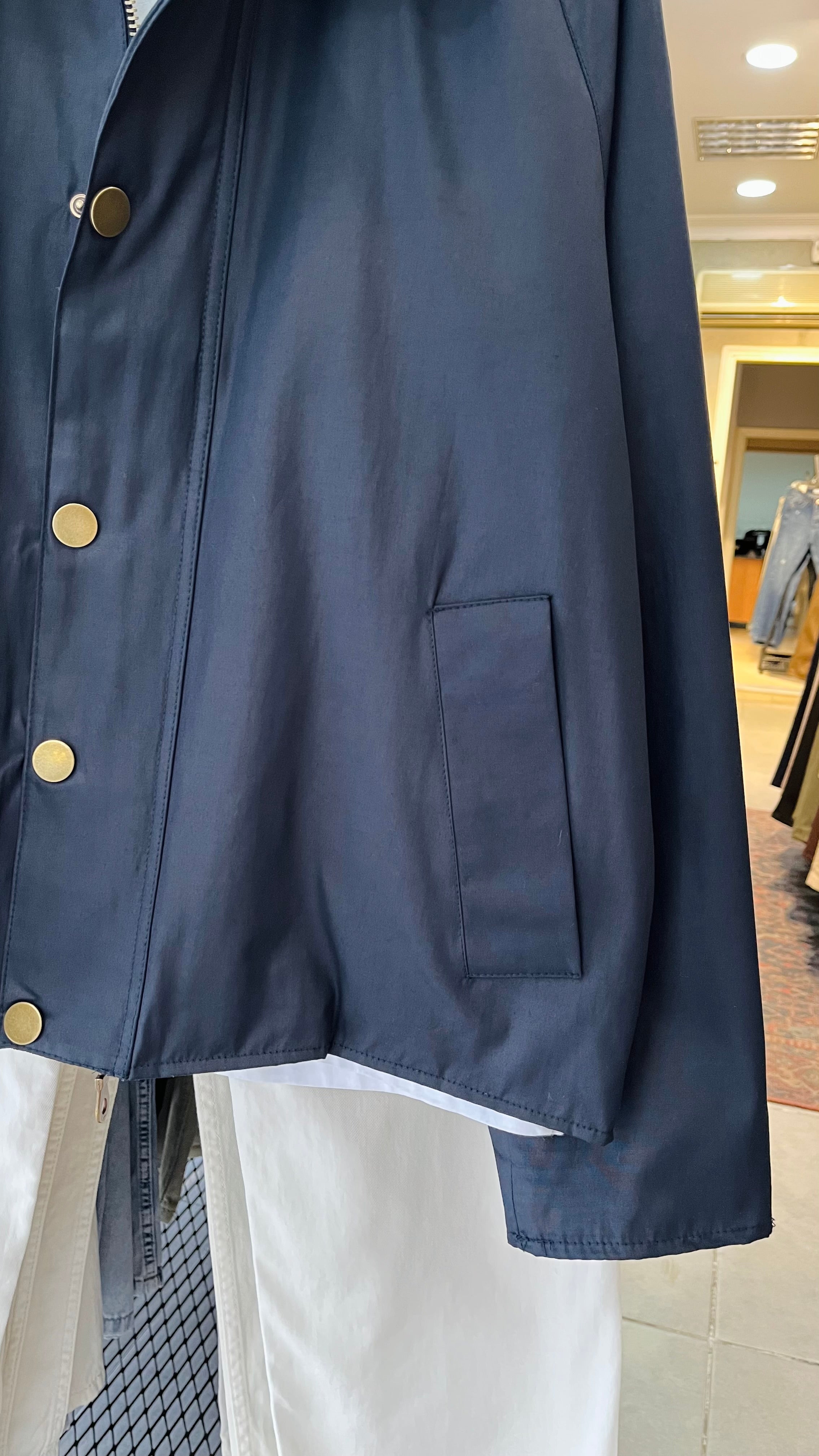 Lacivert Yaka Kahve Mevsimlik Ceket 2061