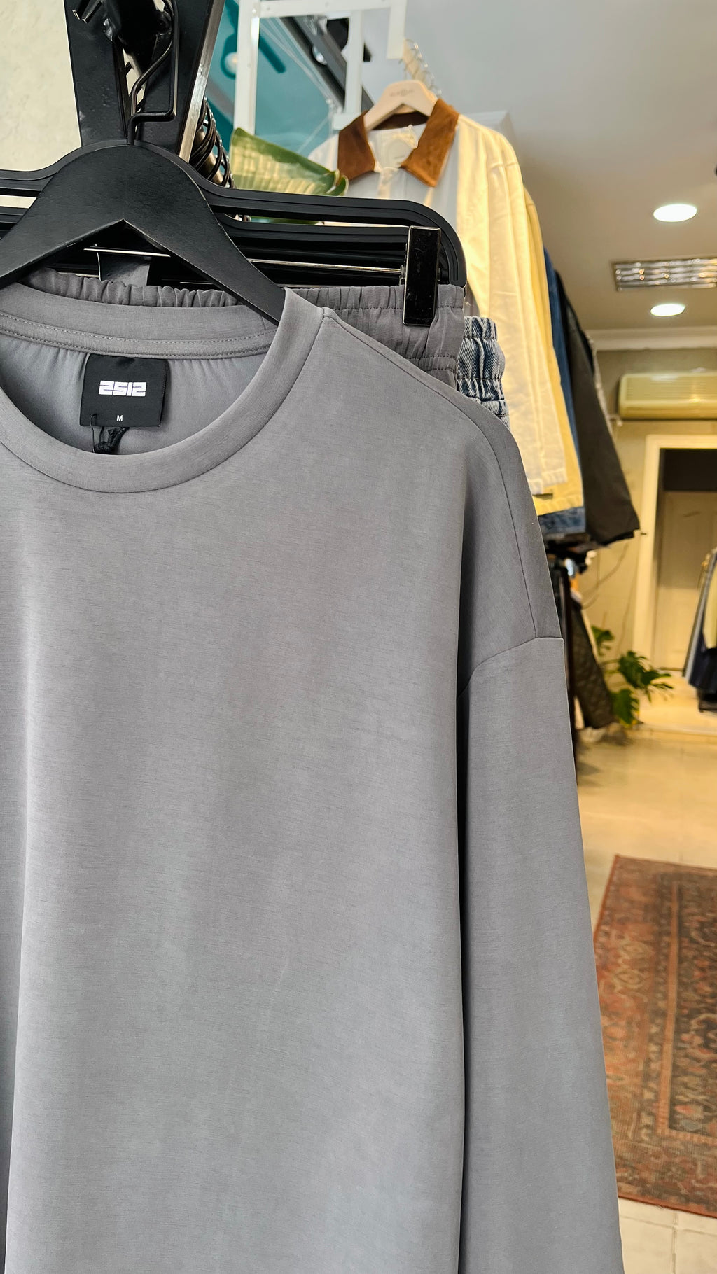 Oversize Modal Kumaş Füme Takım 1006