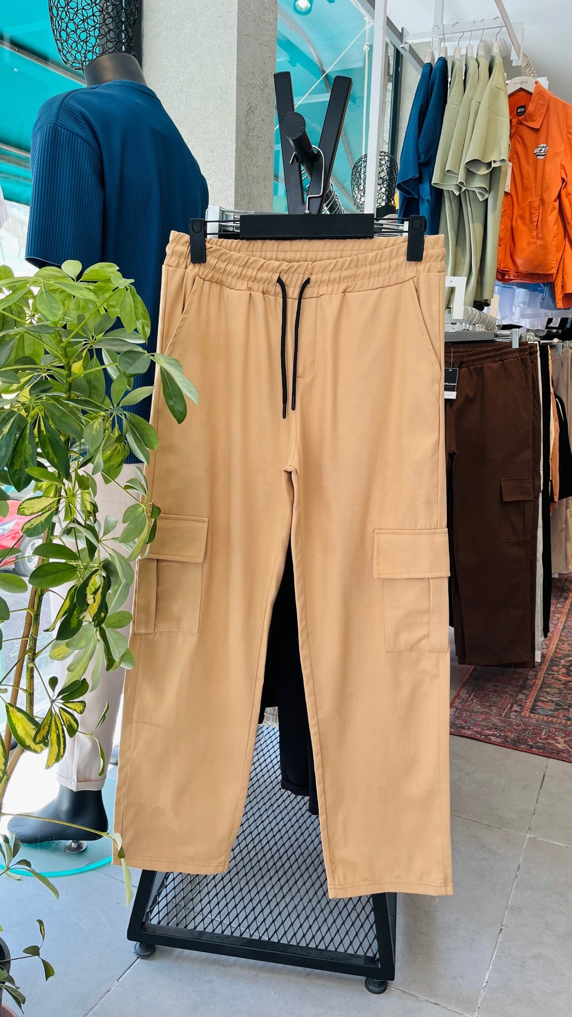 Baggy Kargo Pantolon Taba Rengi Kampanyalı K-115