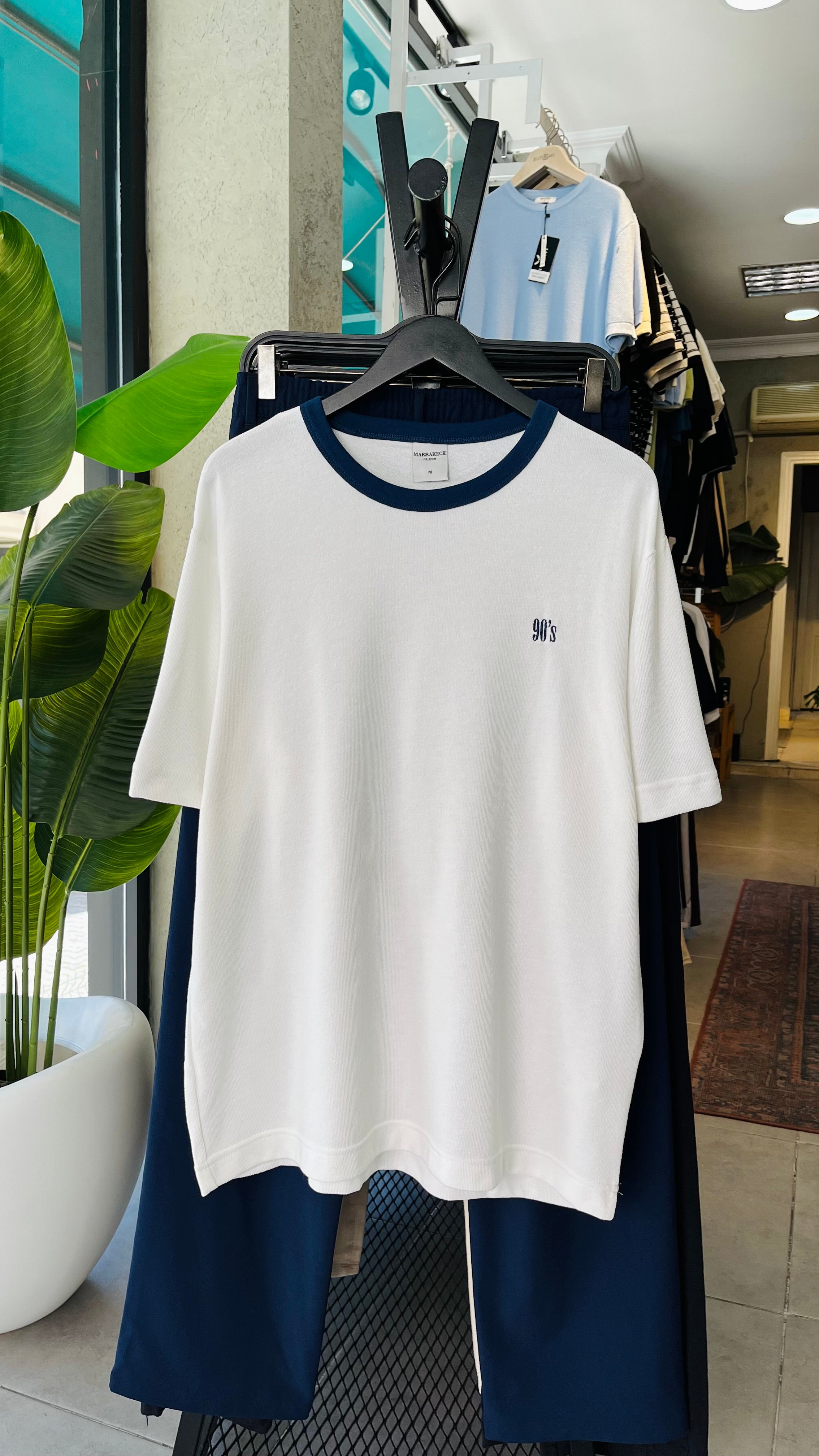 Oversize Beyaz 90's Tshirt 9394