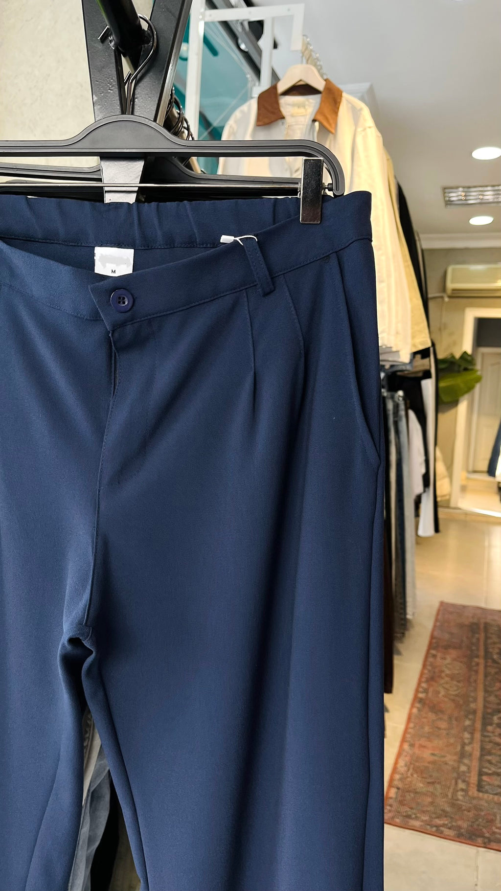 Baggy Lacivert Kumaş Pantolon 6173