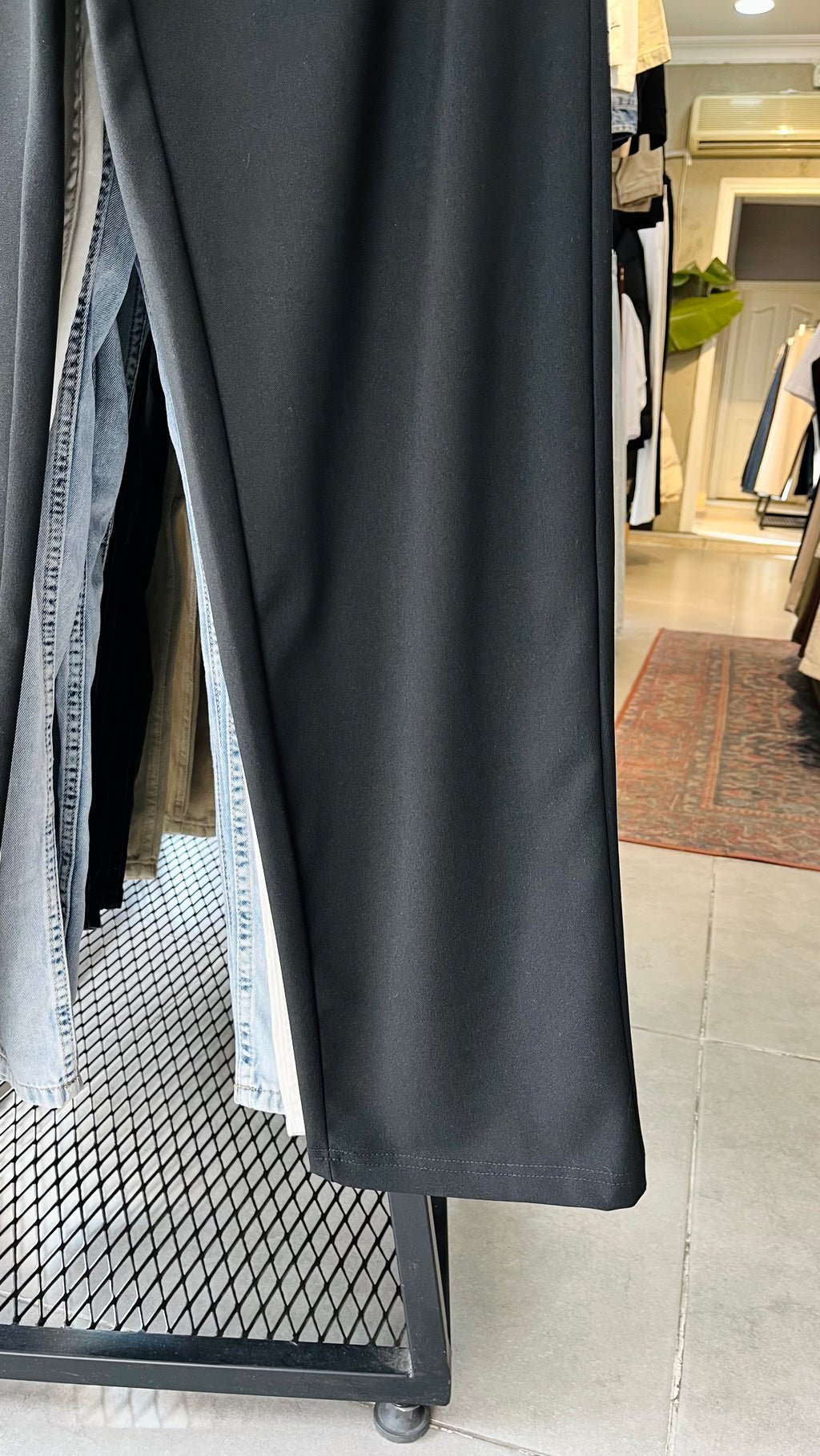 Baggy Siyah Kumaş Pantolon 6171