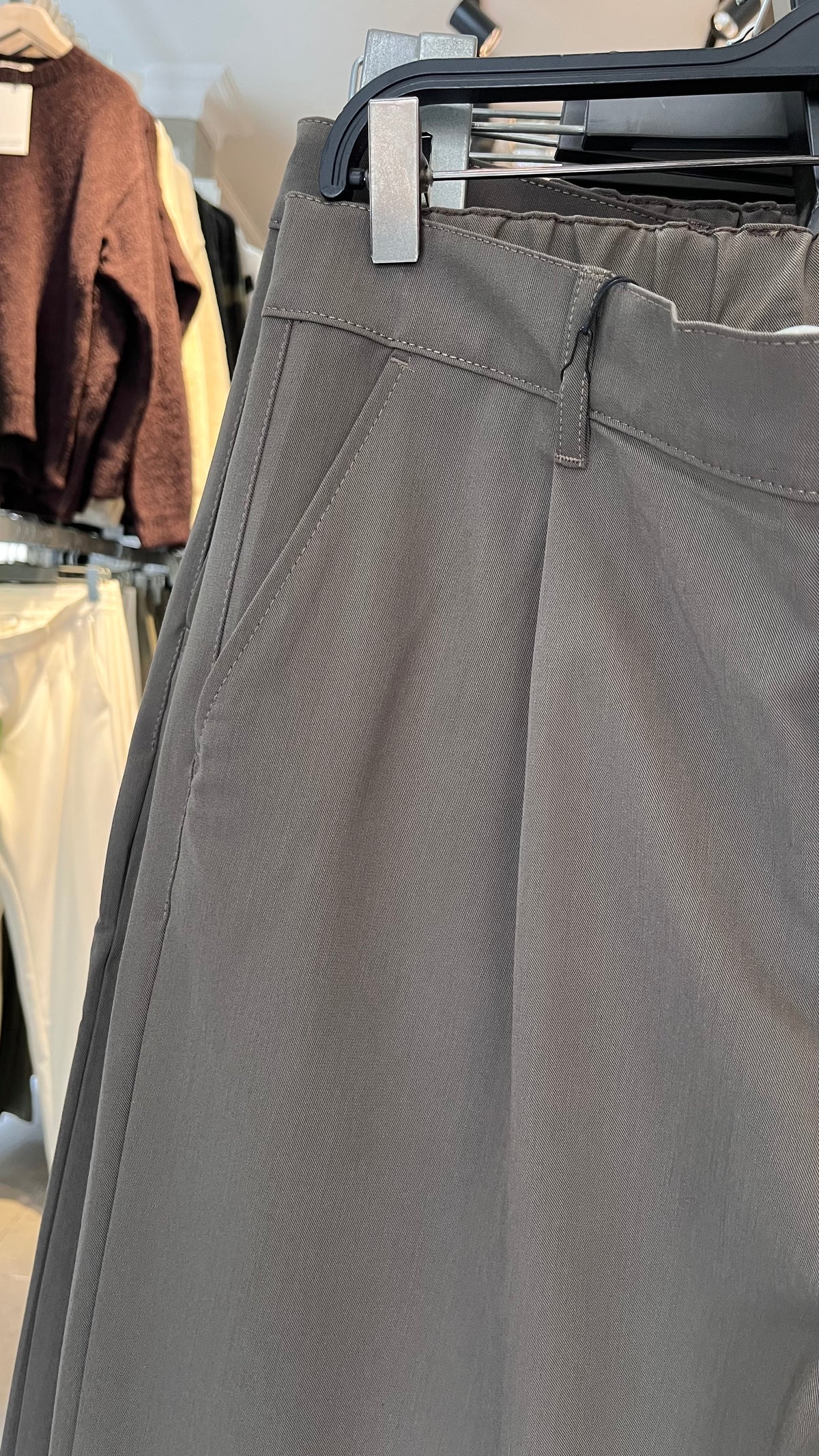 Baggy Premium Kumaş Pileli Haki Pantolon  6241