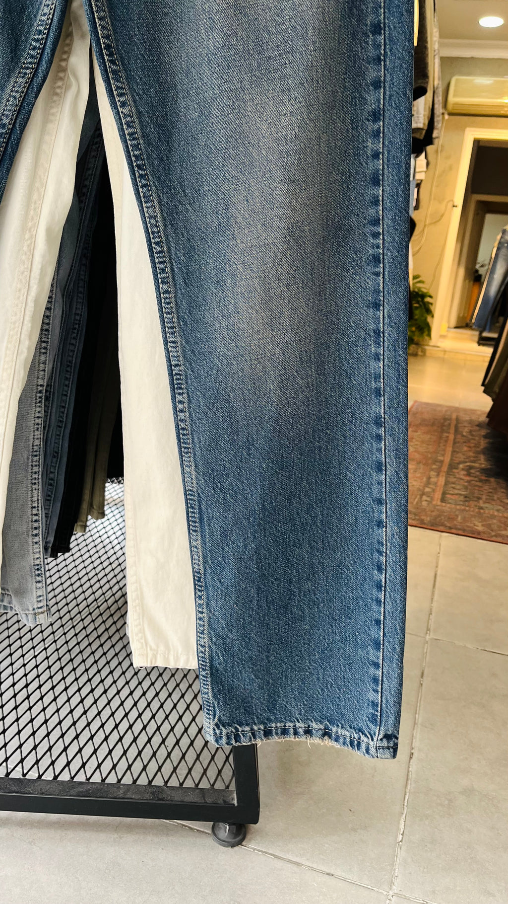 Baggy Mavi Eskitme Jean 3334
