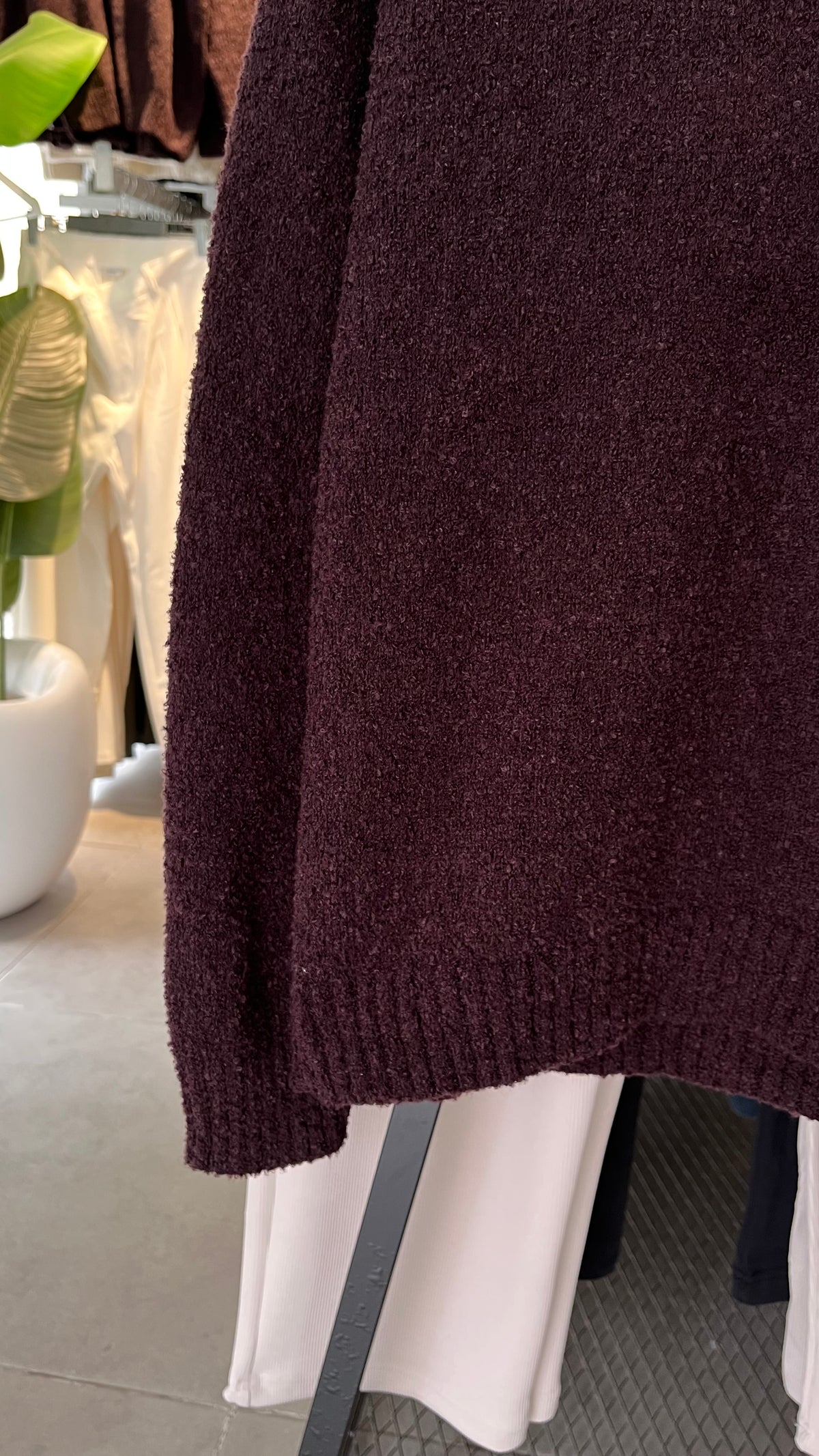 Oversize Buklet Kahverengi Triko Kazak 5121