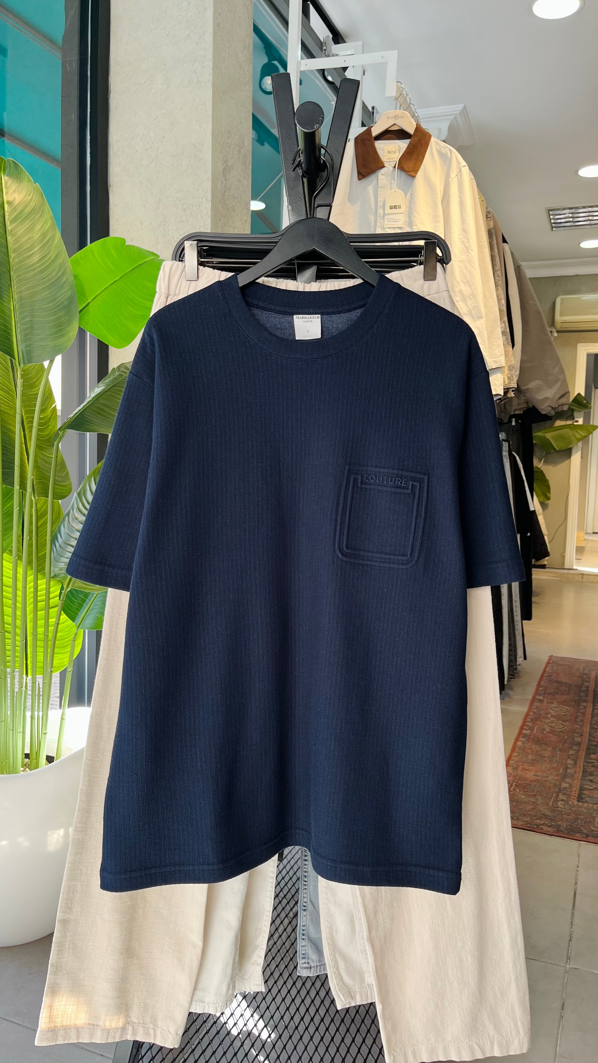 Oversize Lacivert Tshirt 9362