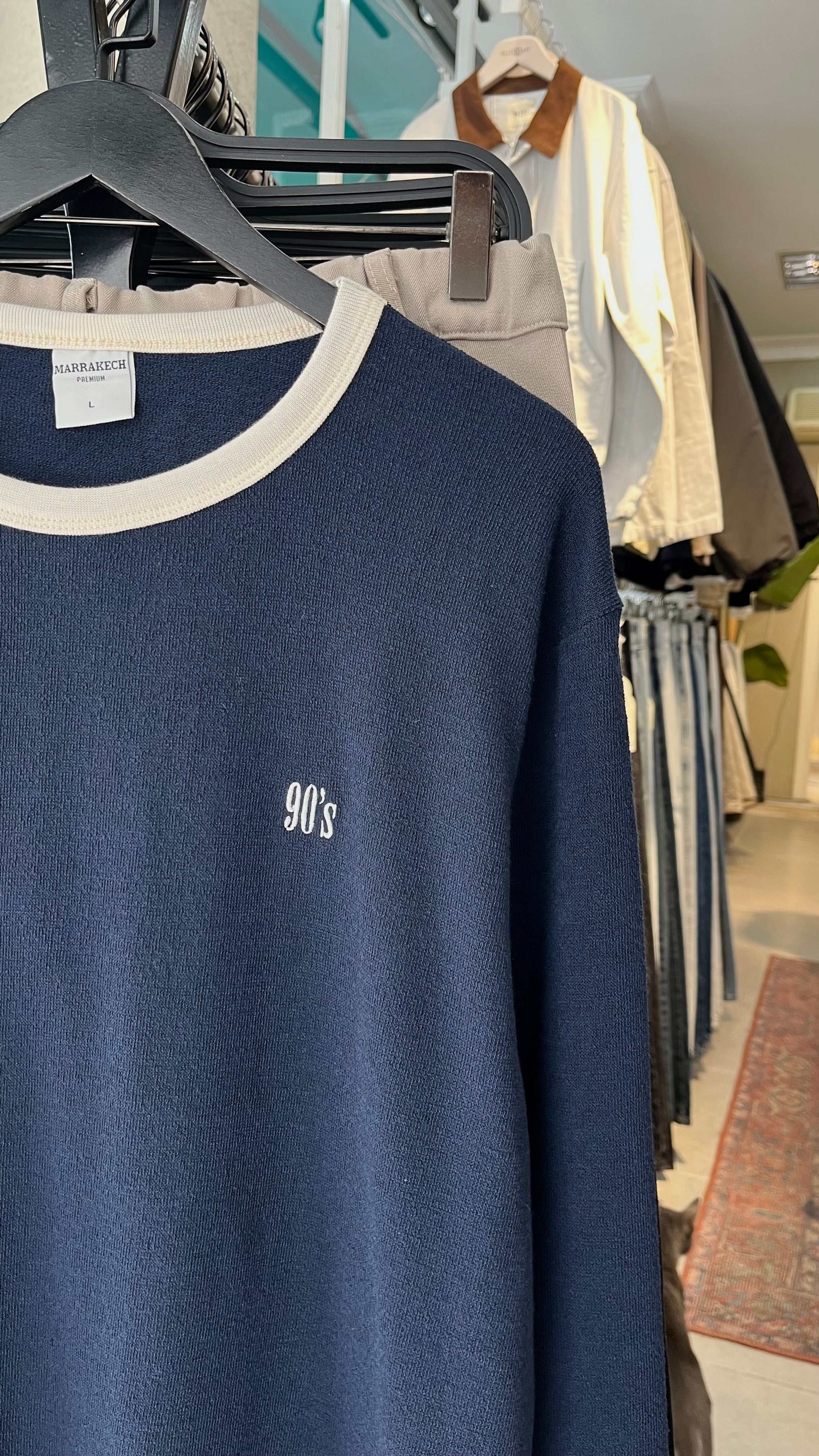 Oversize Lacicvert 90's İnce Sweatshirt 7042