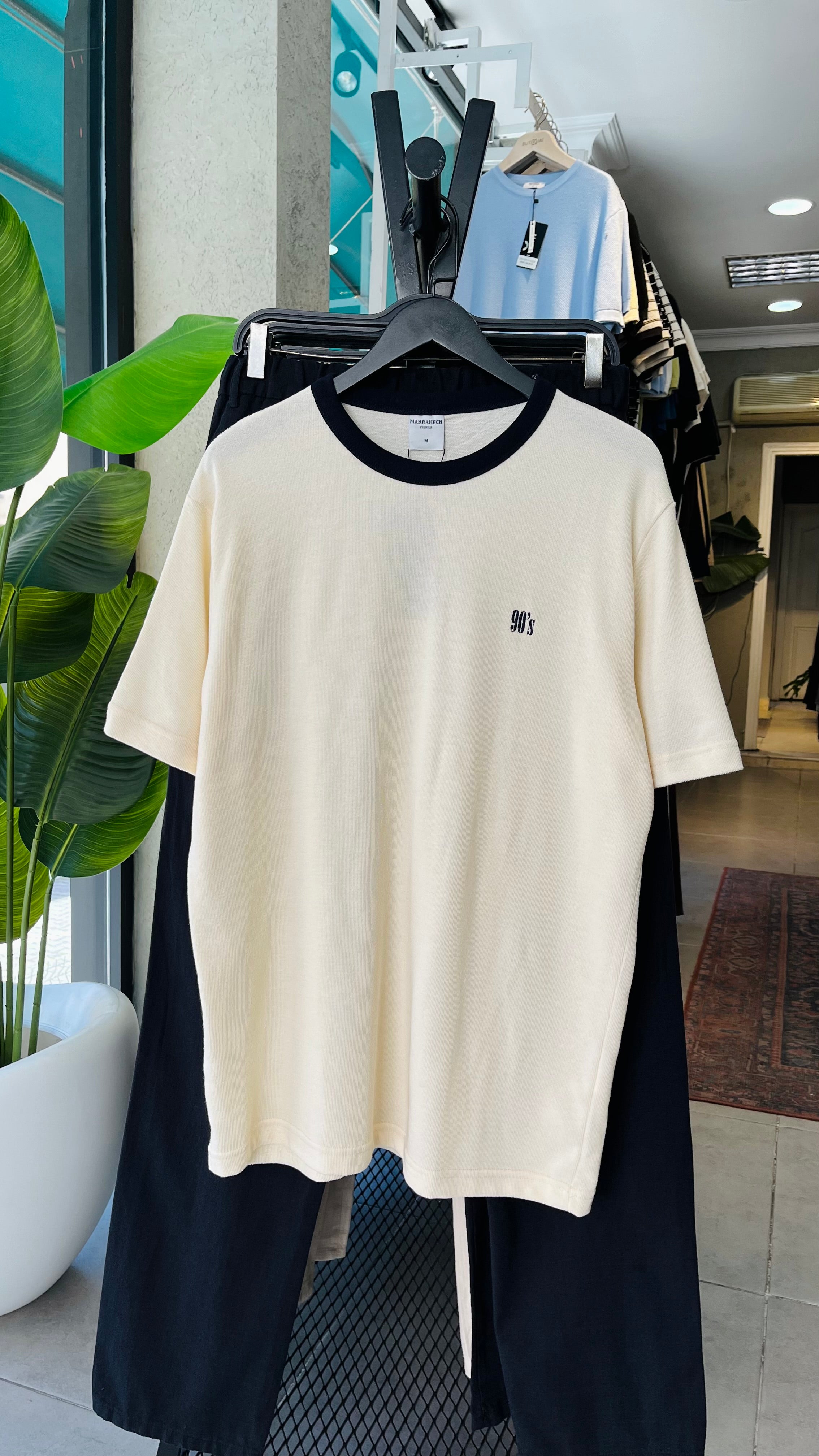 Oversize Bej 90's Tshirt 9396
