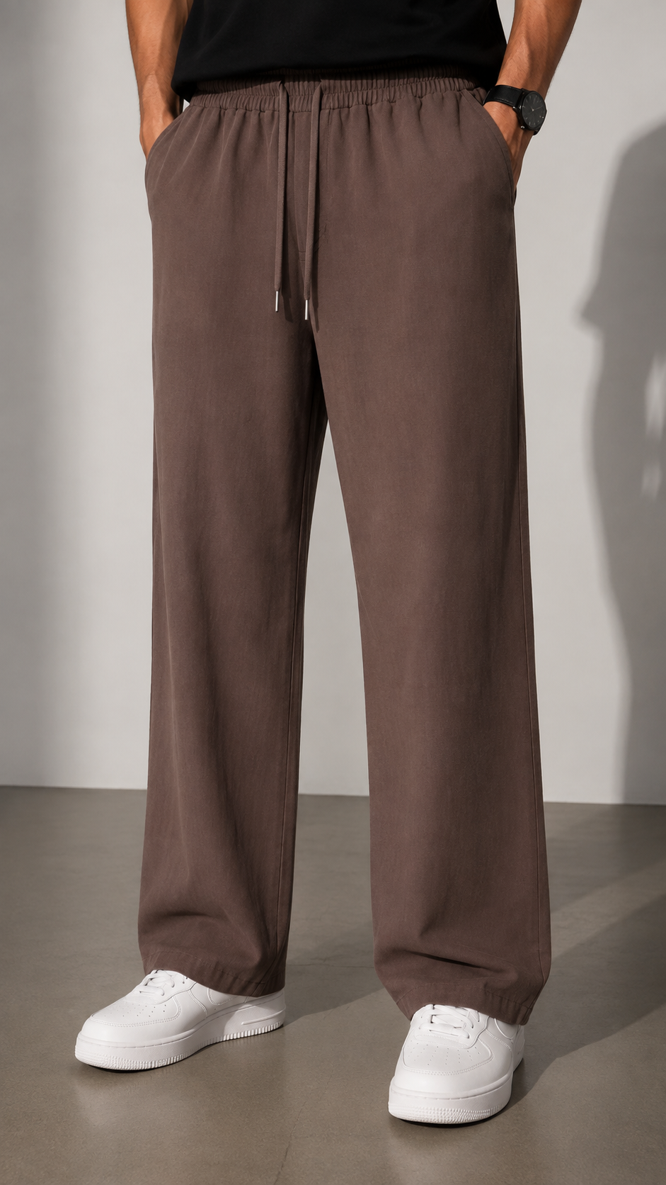 Baggy Kahverengi Keten Pantolon 6234