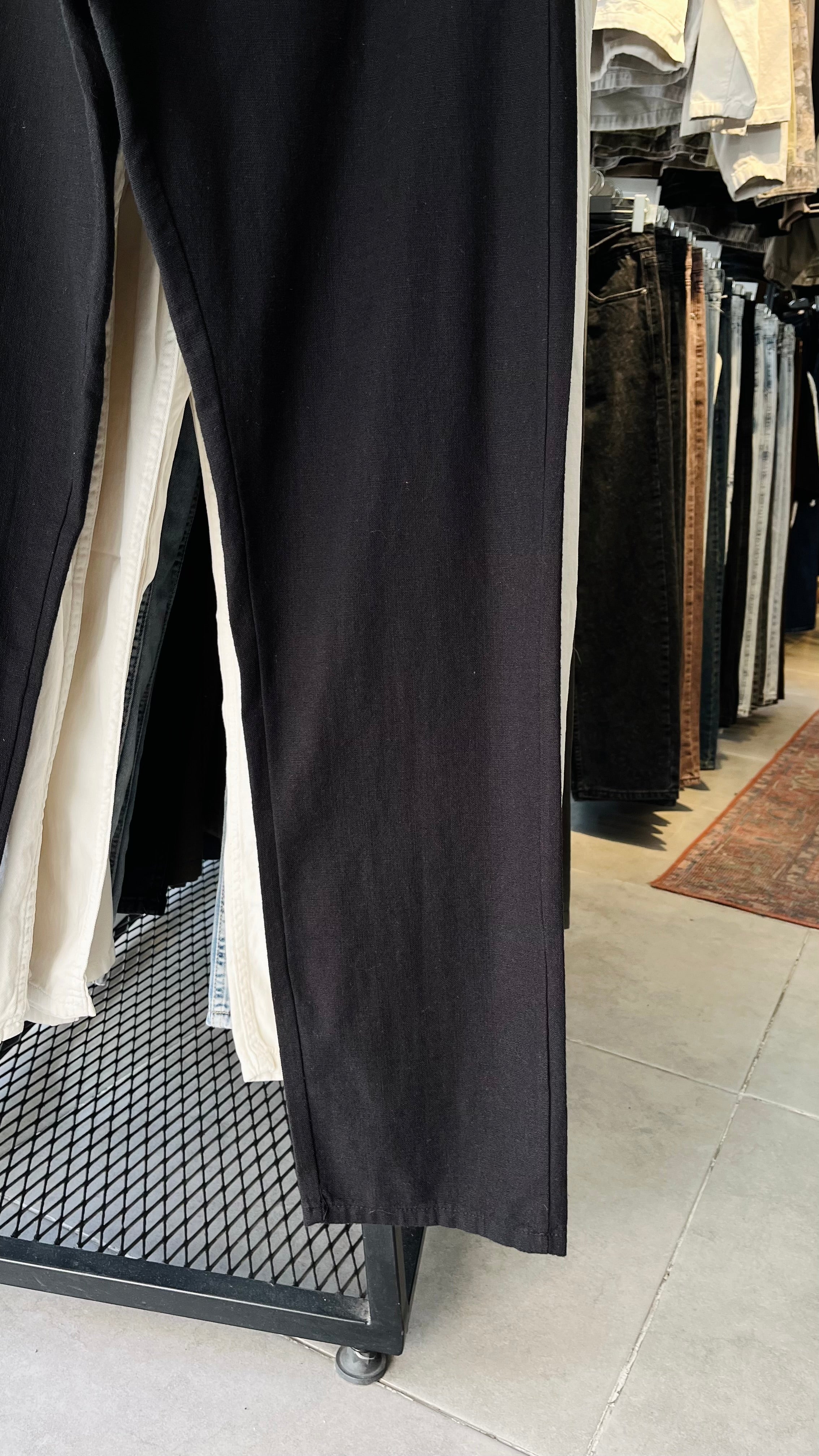 Erkek Baggy Keten Pantolon – Siyah 6134
