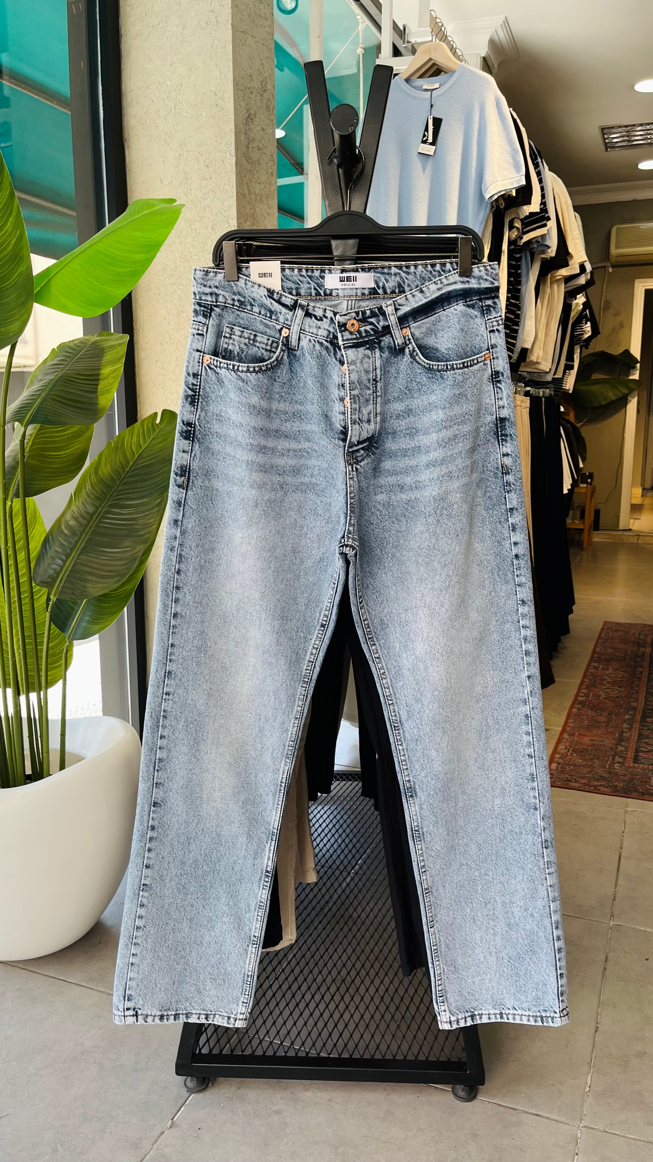 Baggy Açık Mavi Jean 3341