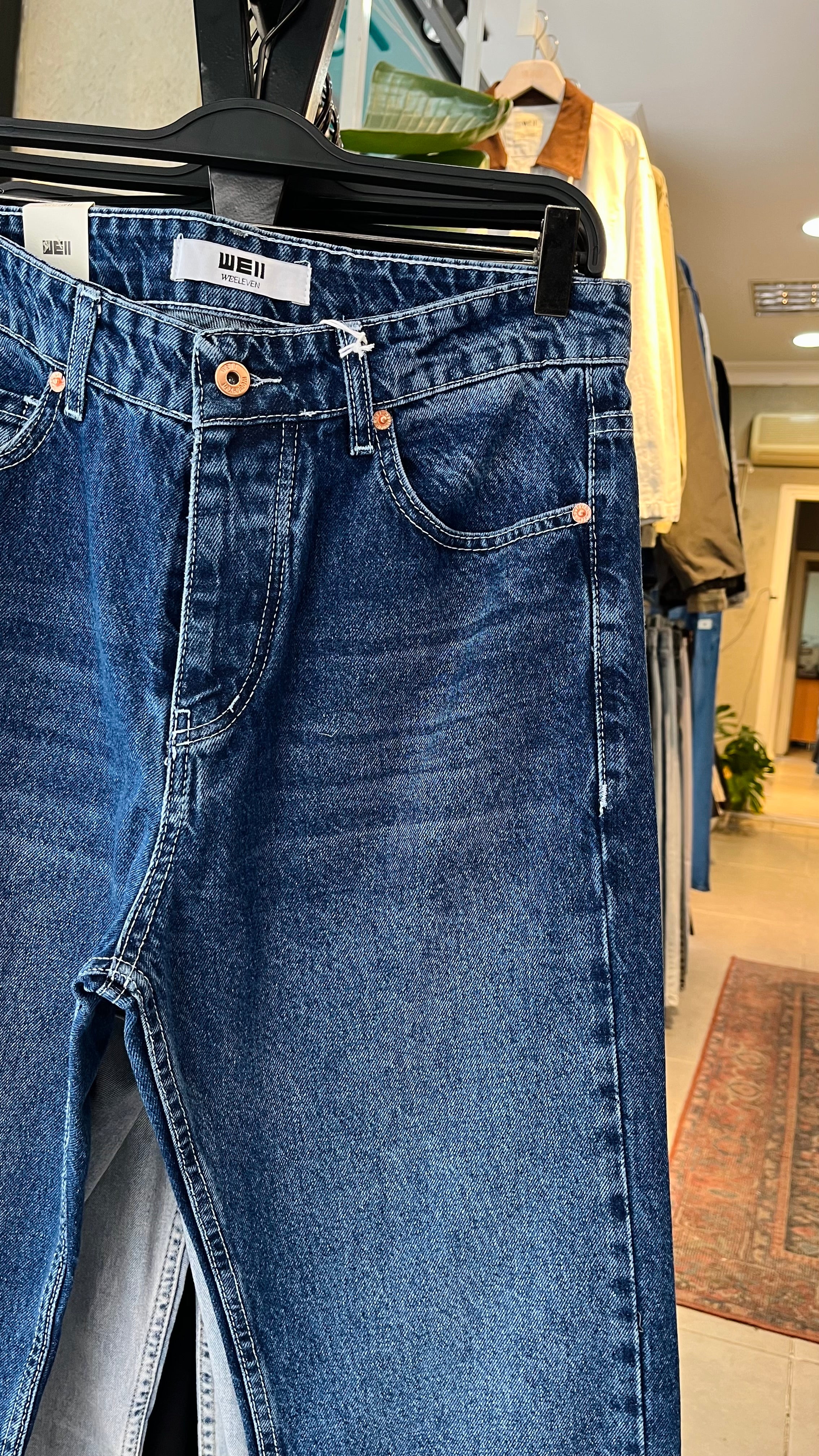 Baggy Koyu Mavi Yıkamalı Jean 3332