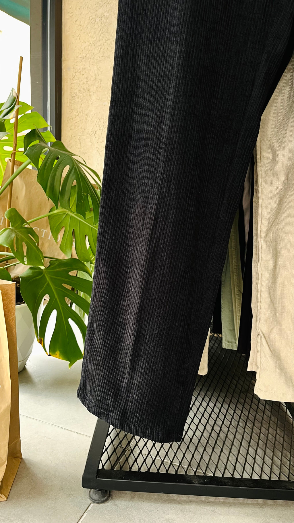 Baggy Siyah Kadife Pantolon 6162