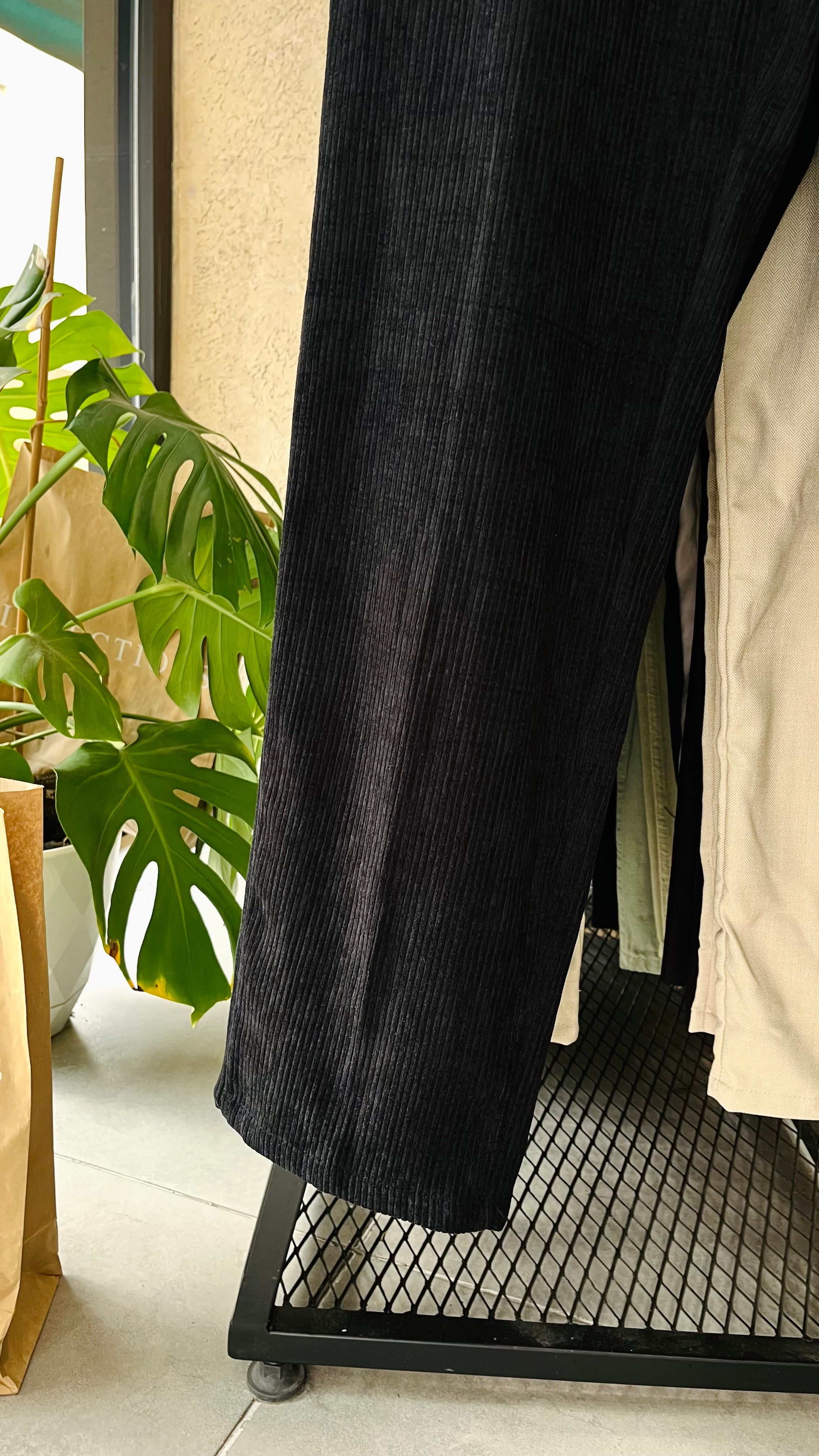 Baggy Siyah Kadife Pantolon 6162