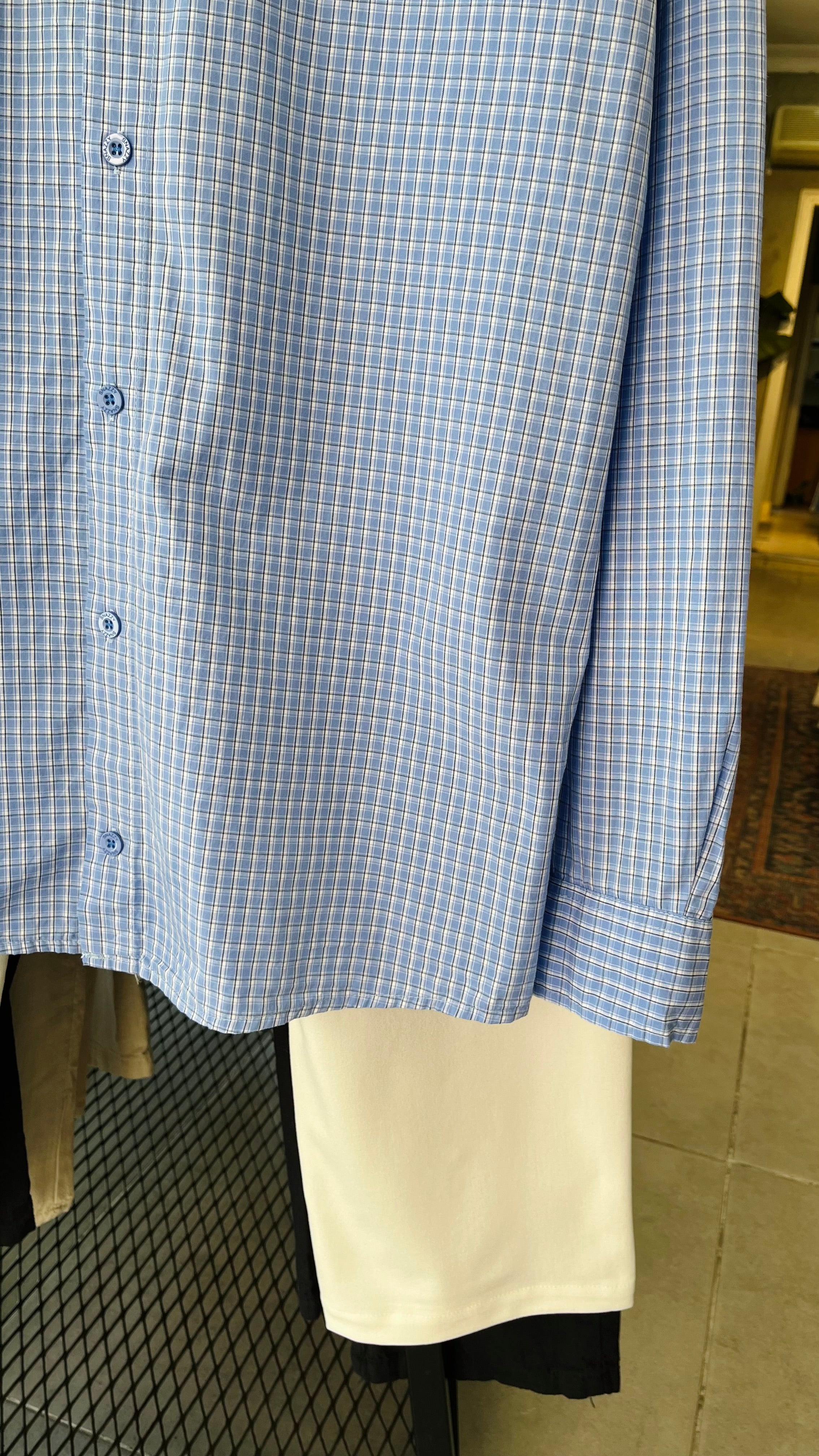 Oversize Mavi Uzun Kollu Gömlek 5485