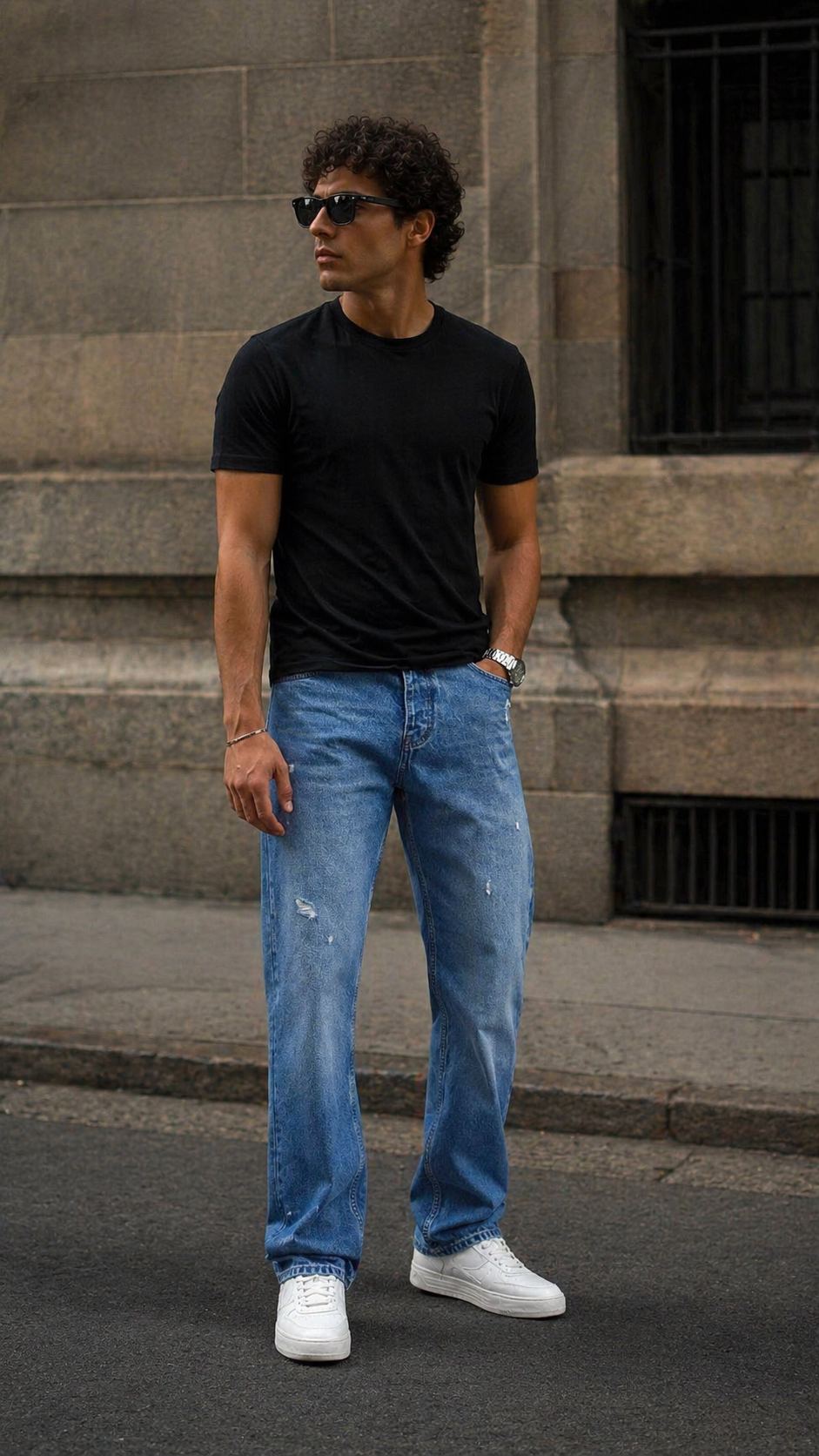 Baggy Mavi Yırtıklı Jean 3338