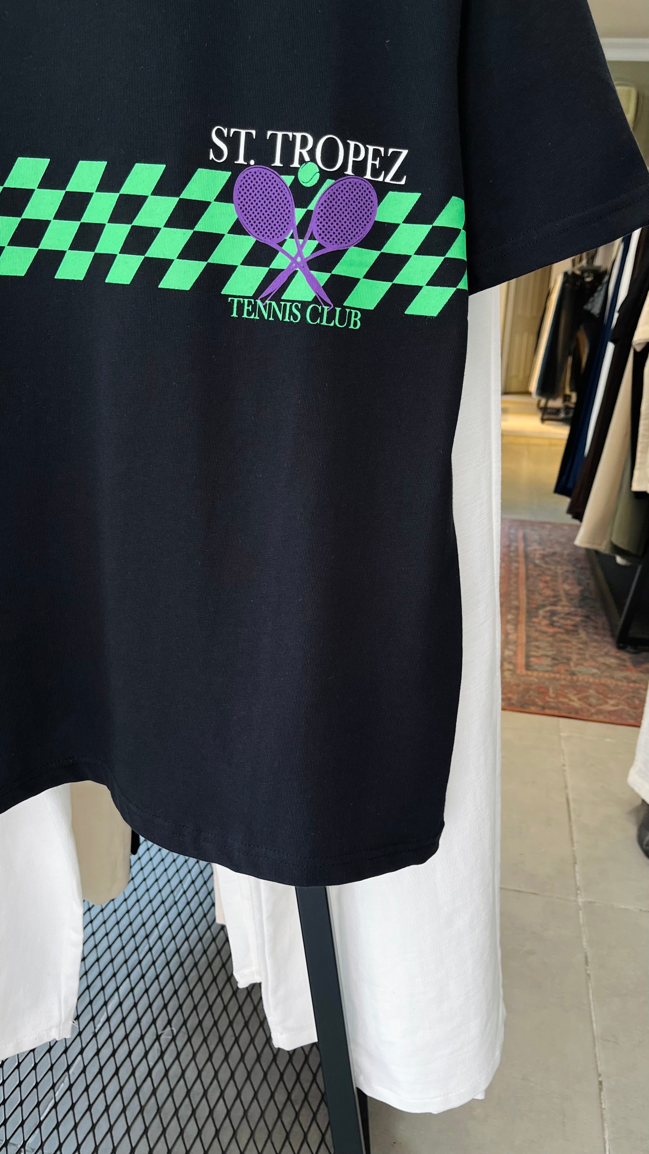 Oversize Siyah Tropez Tshirt – Tropez 9338