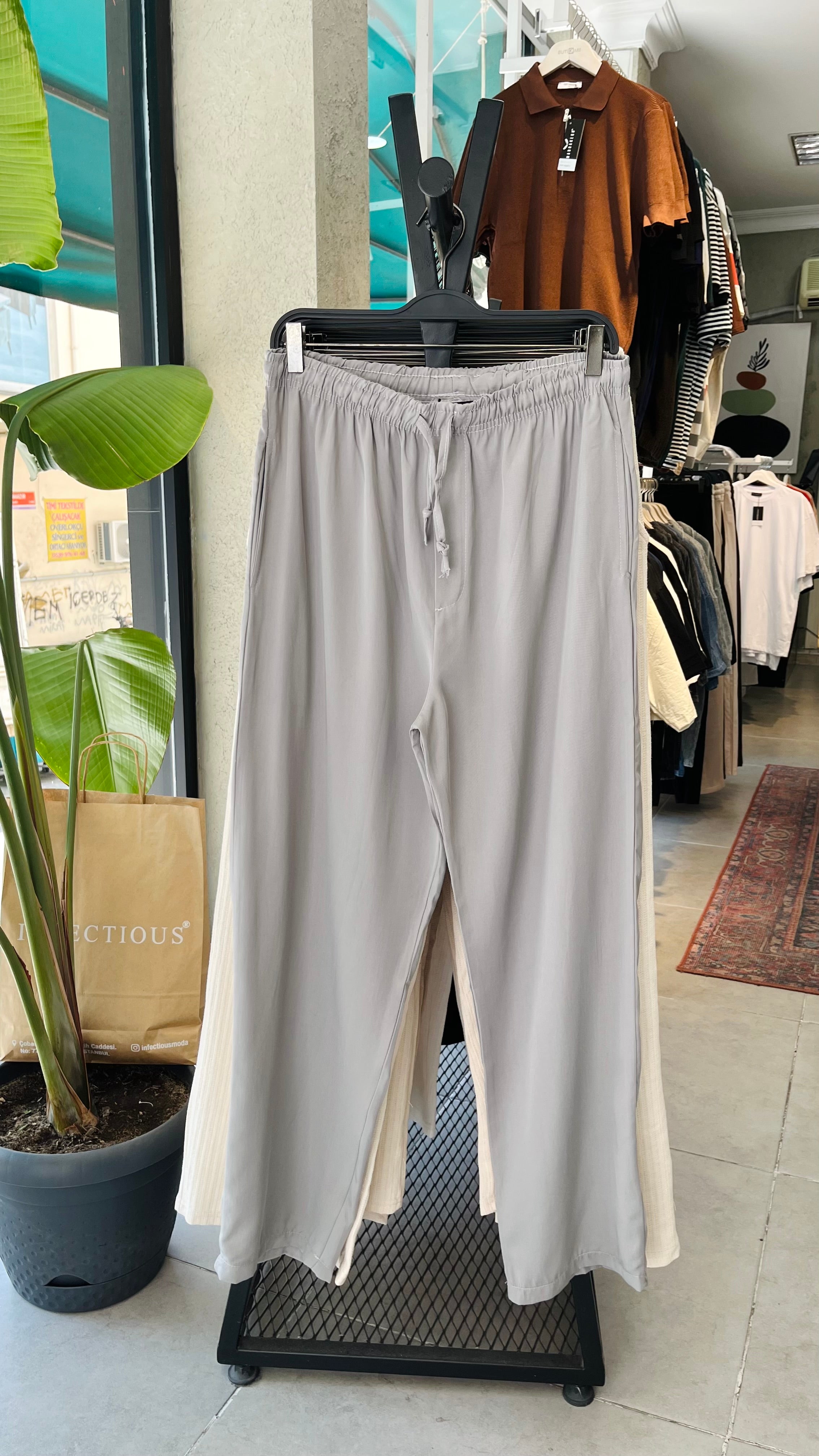 Baggy Gri Pantolon - Gri 6143