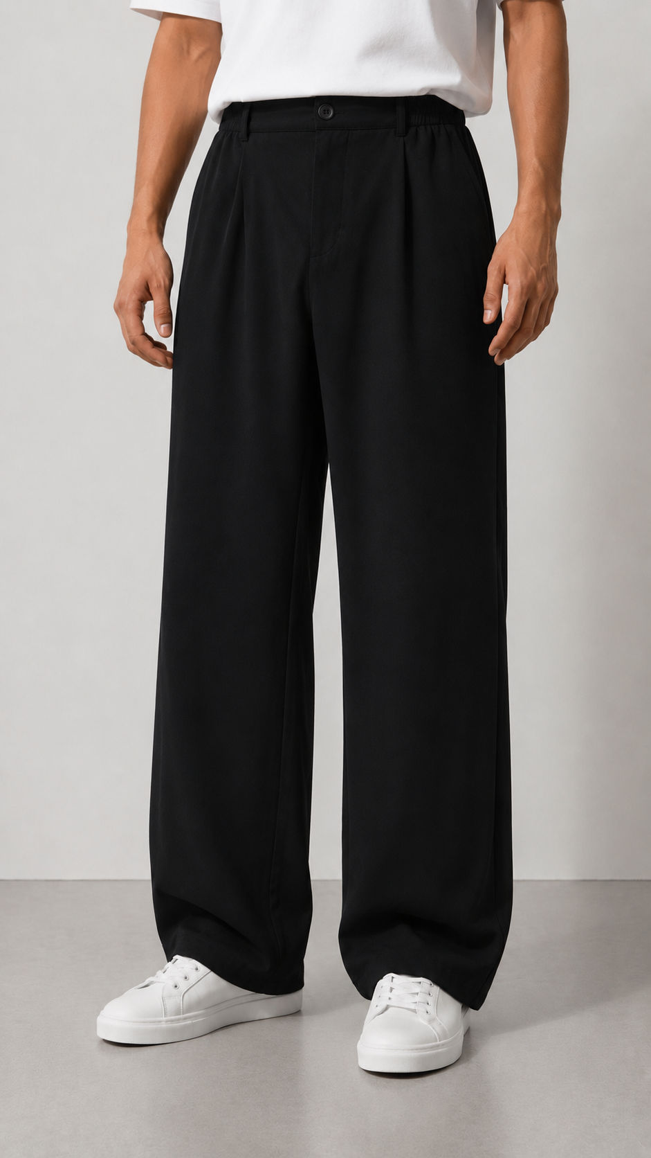 Baggy Ekstra Bol Siyah Pantolon 6219