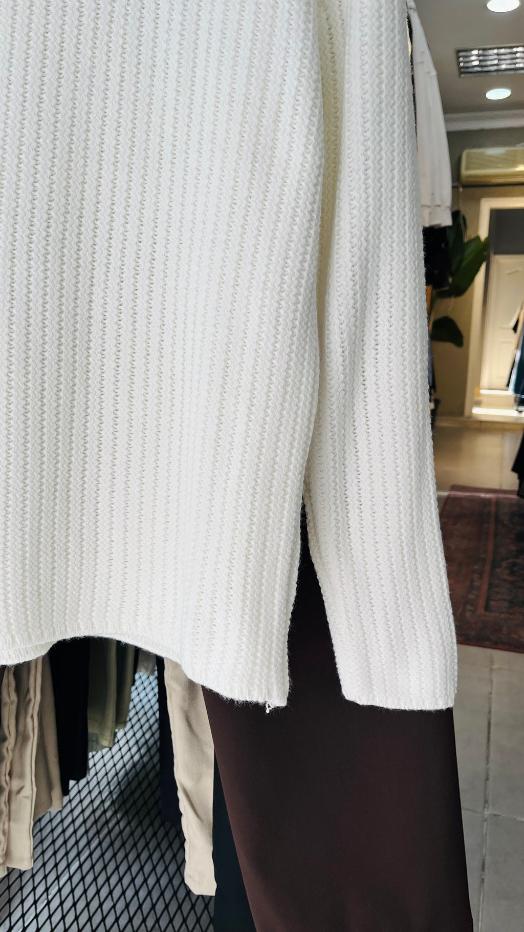 Beyaz Triko Kazak 7035