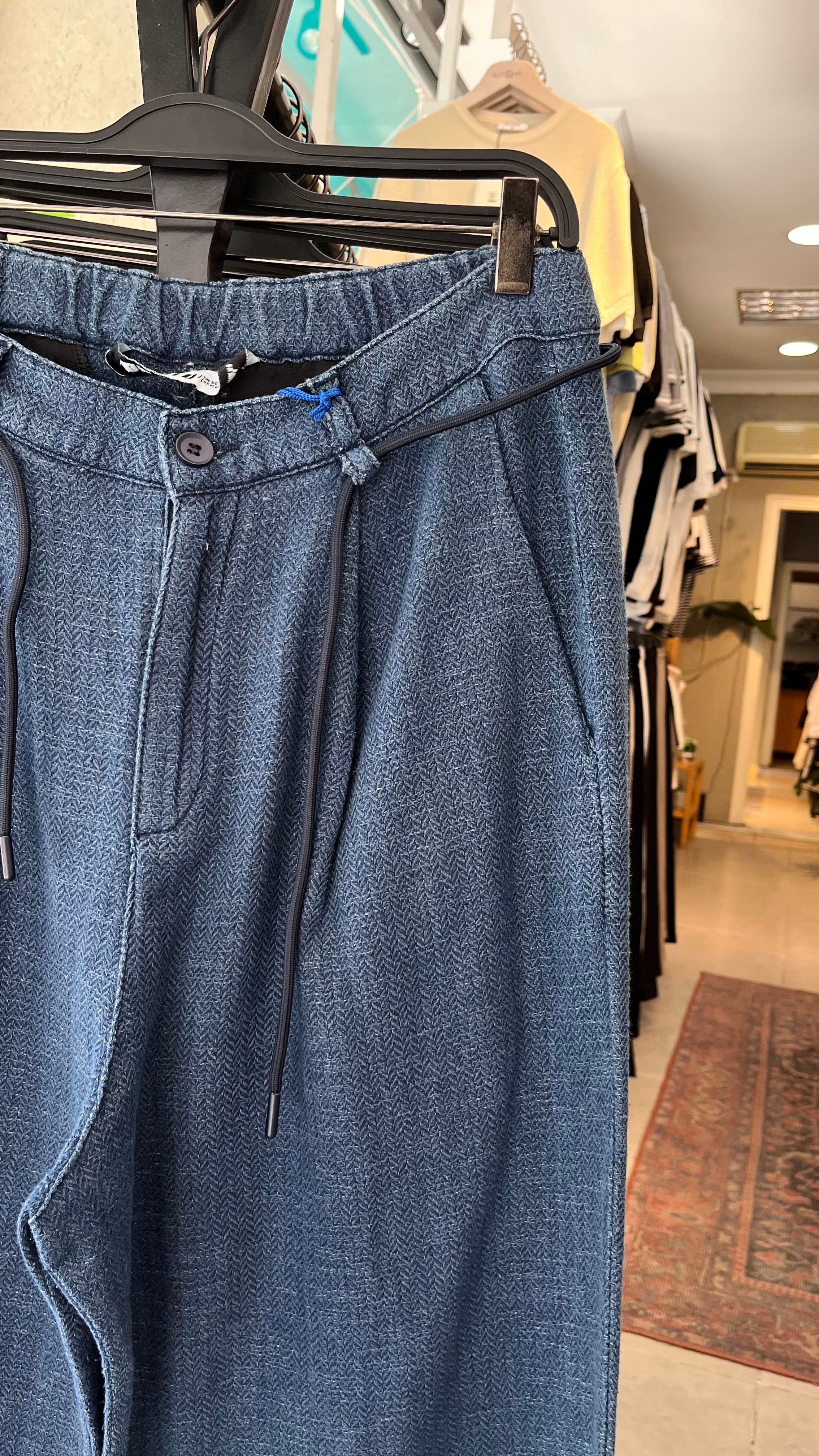 Baggy Ekstra Bol Koyu Mavi Denim Pantolon 6229