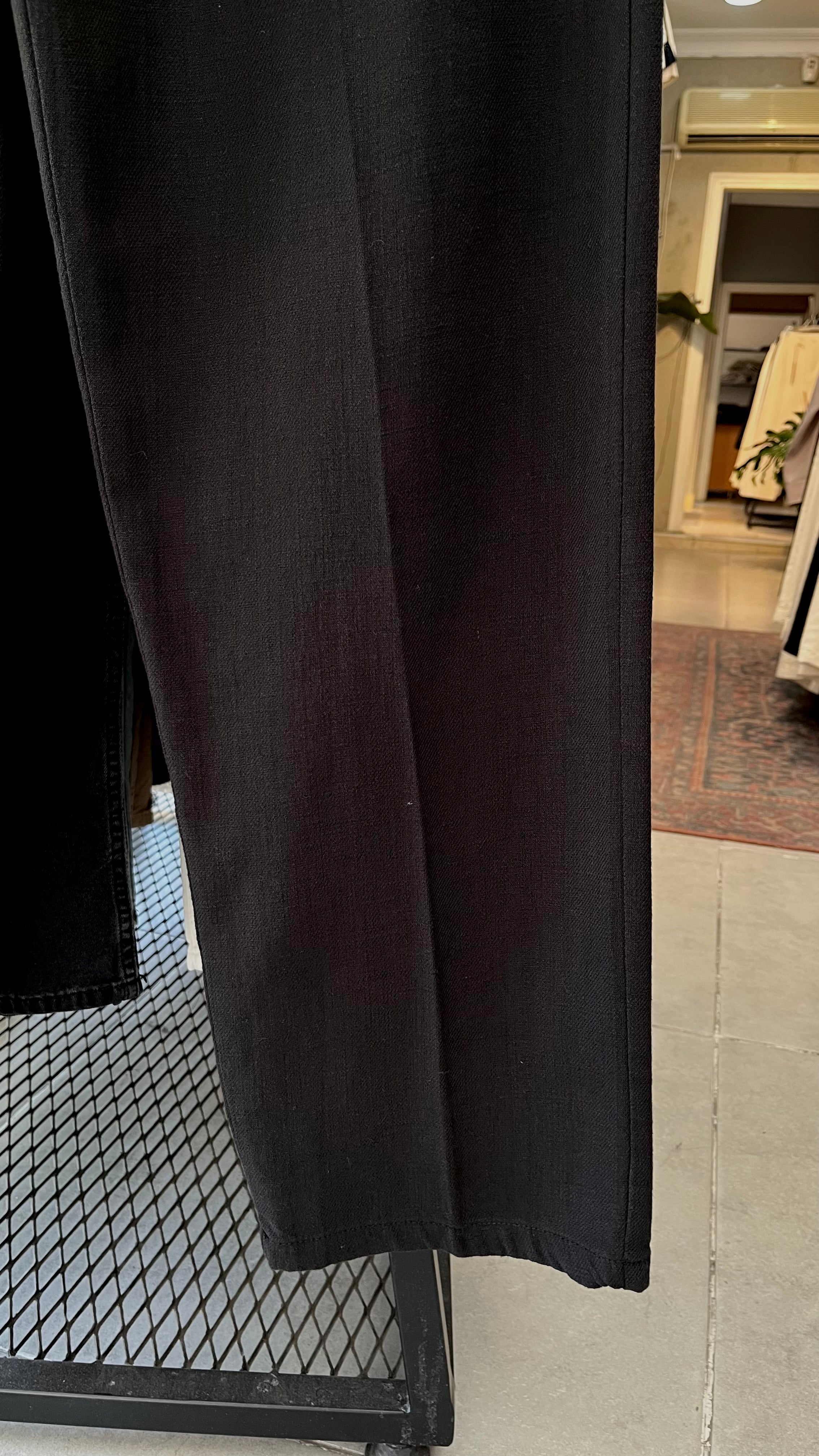 Baggy Premium Keten Siyah Pantolon 6227