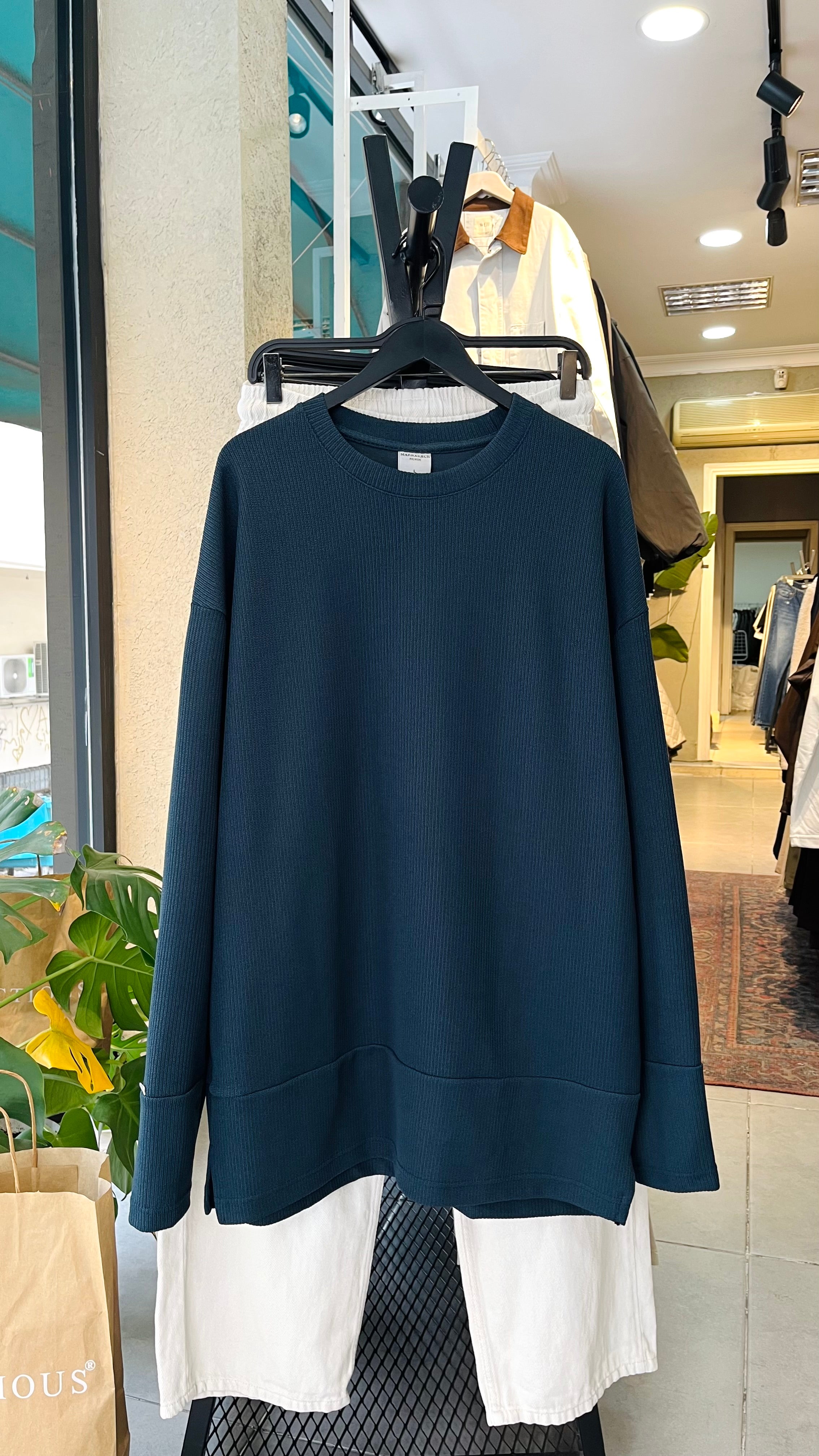 Oversize Petrol Mavisi Sweatshirt 5005