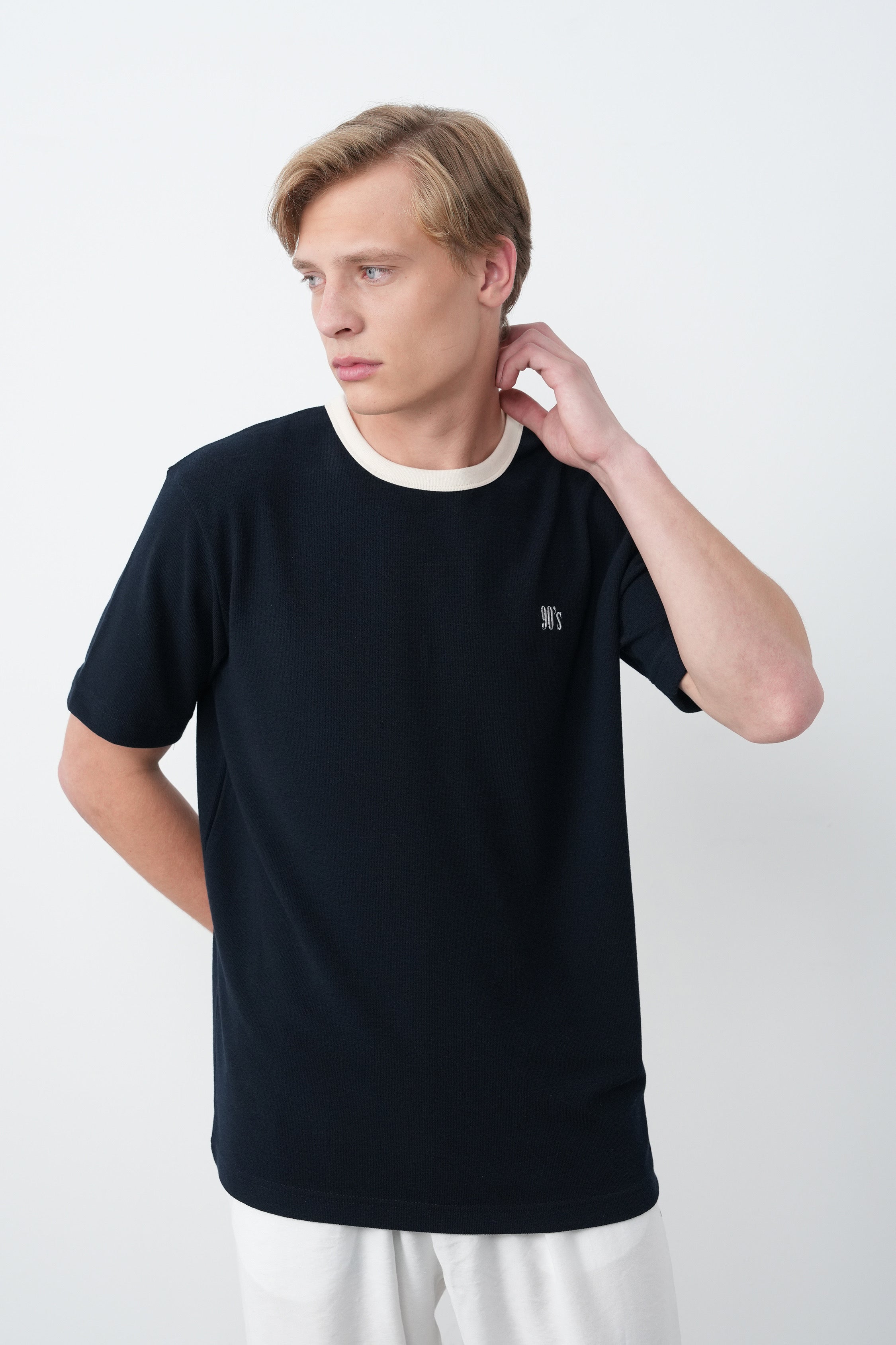 Oversize 90's Lacivert Tshirt – Lacivert 9343