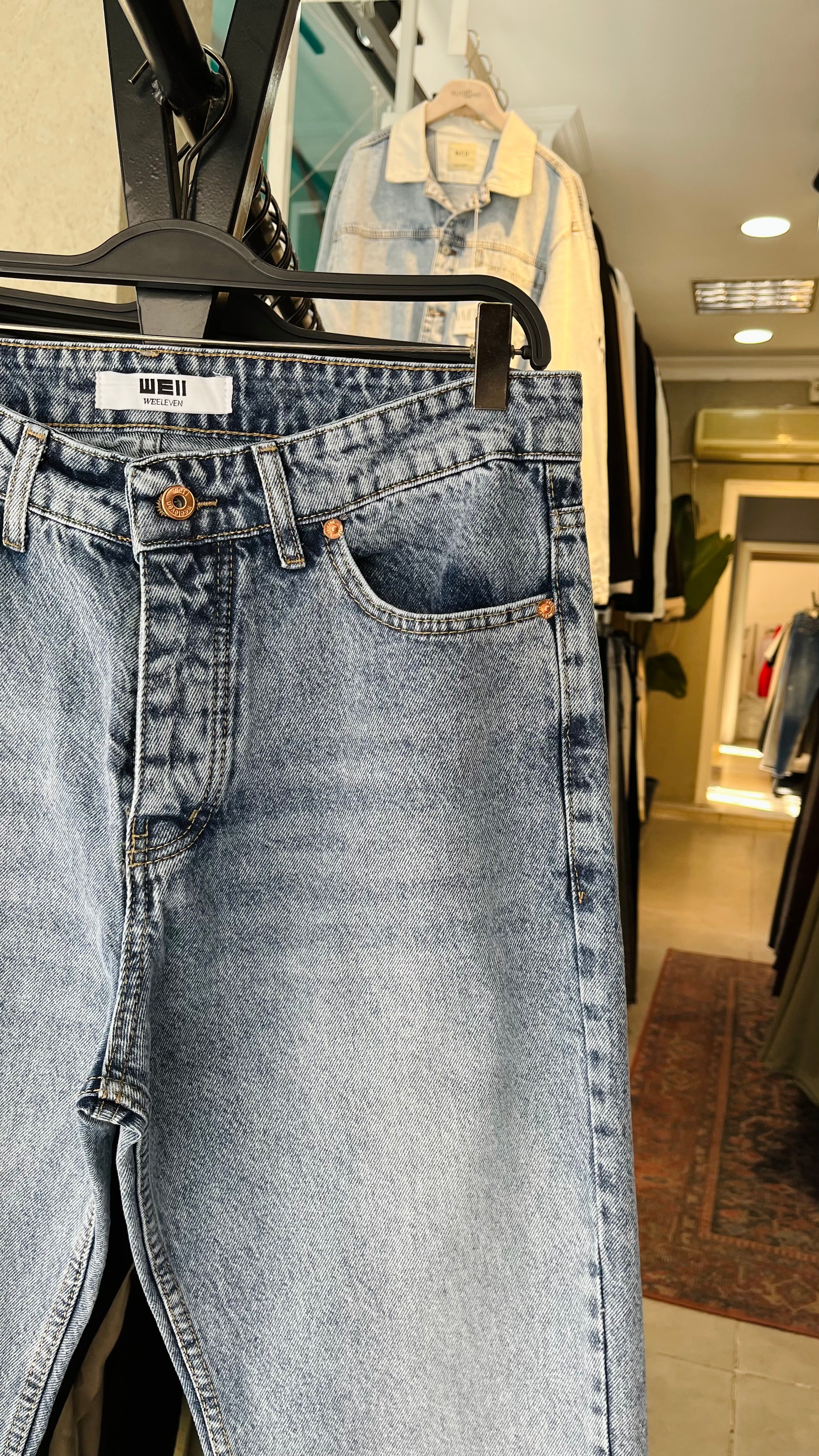 Baggy Açık Mavi Yıkamalı Jean 3324