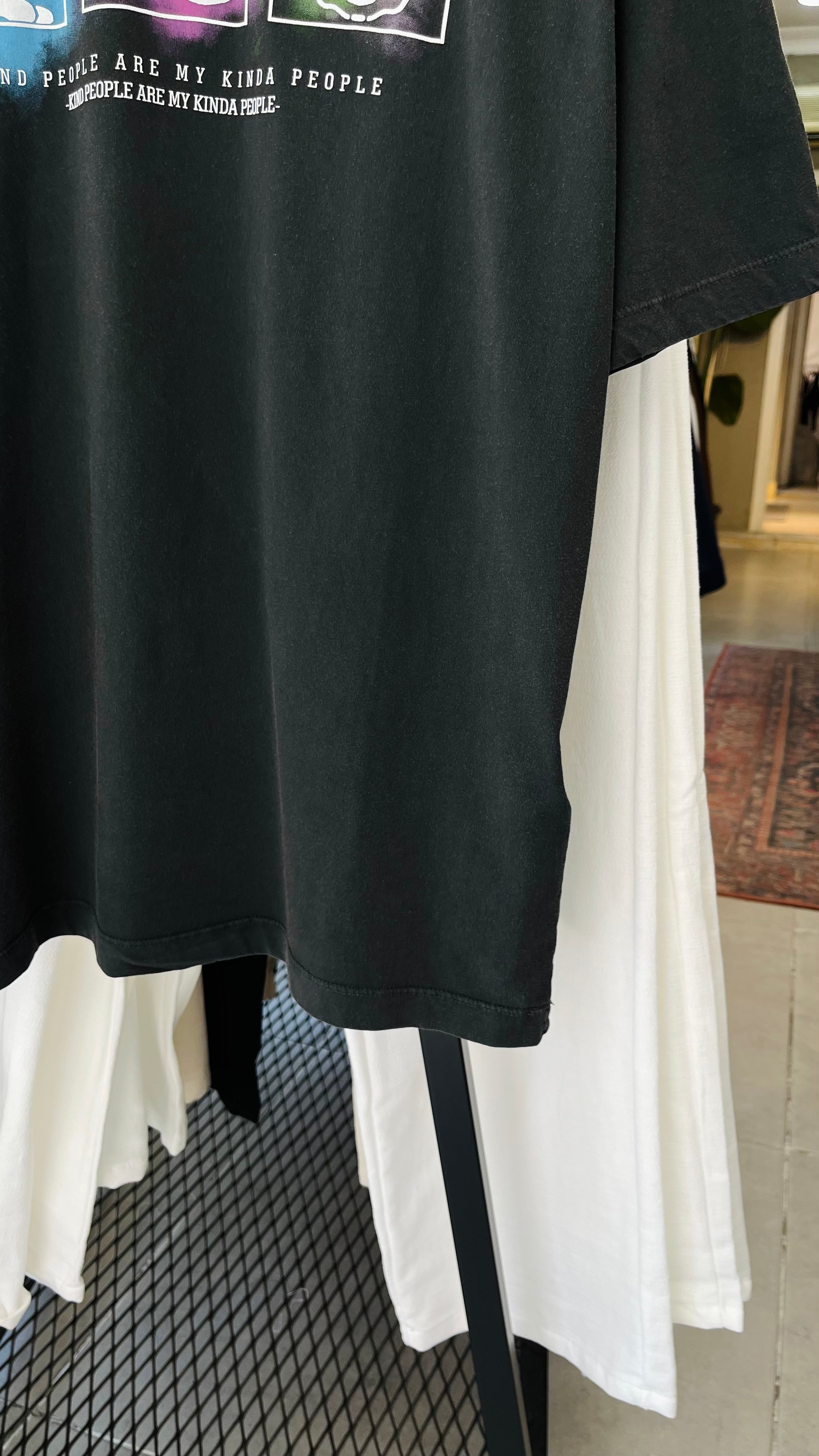 Oversize Siyah People Yıkamalı Tshirt – Siyah 9326