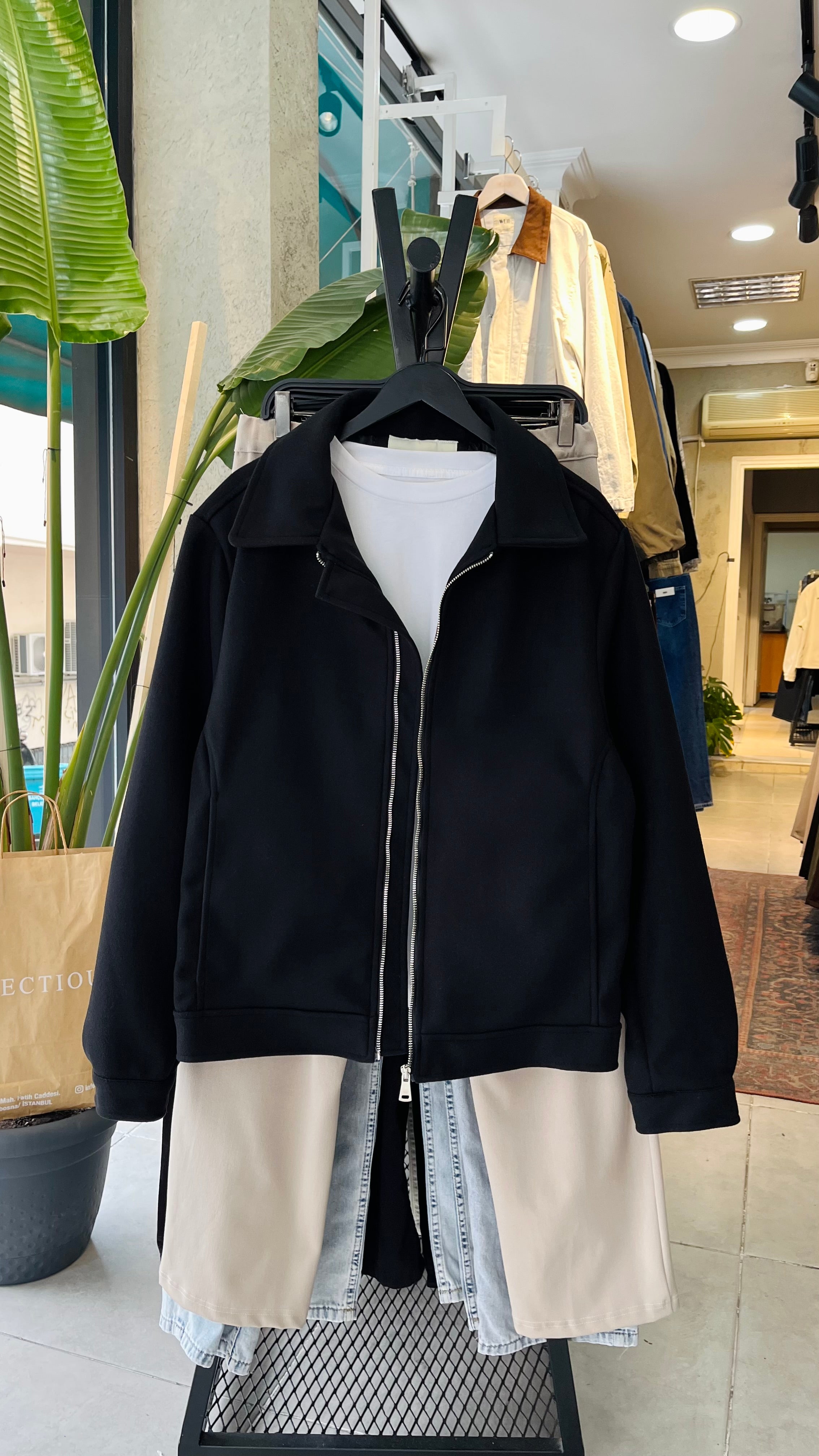 Premium Kumaş Siyah Kaşe Ceket 2053