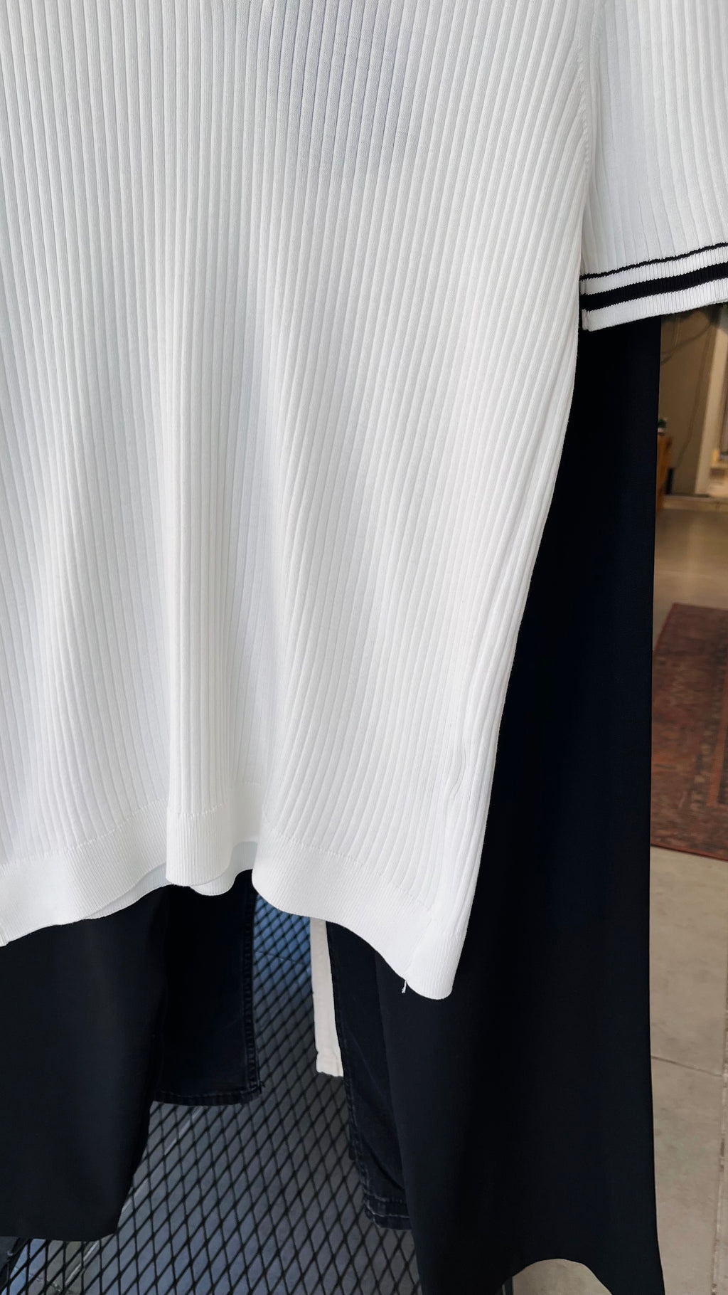 Beyaz Yakalı Triko Tshirt 9456