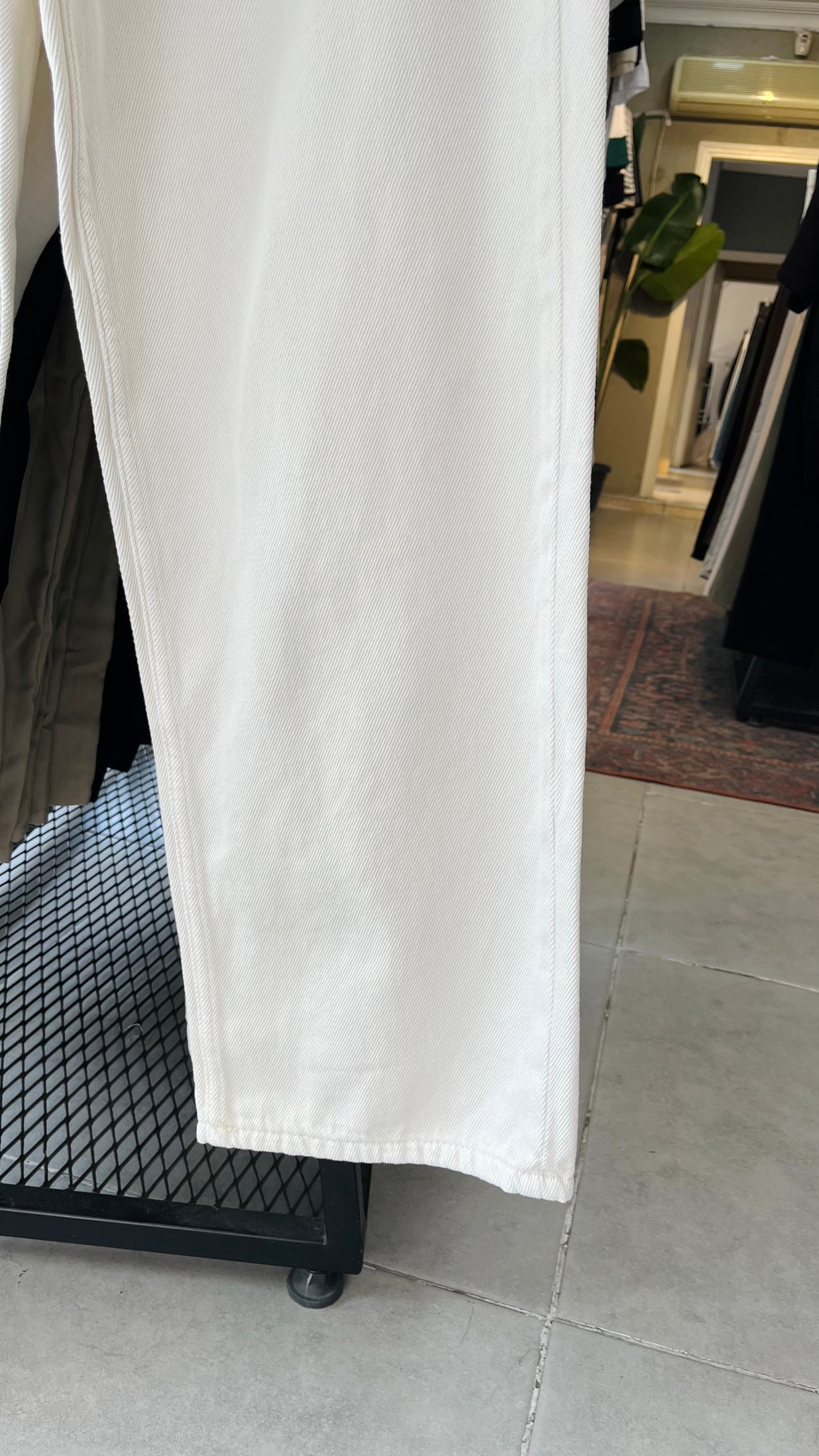 Baggy Ekstra Bol Bej Gabardin Pantolon - Bej 6146