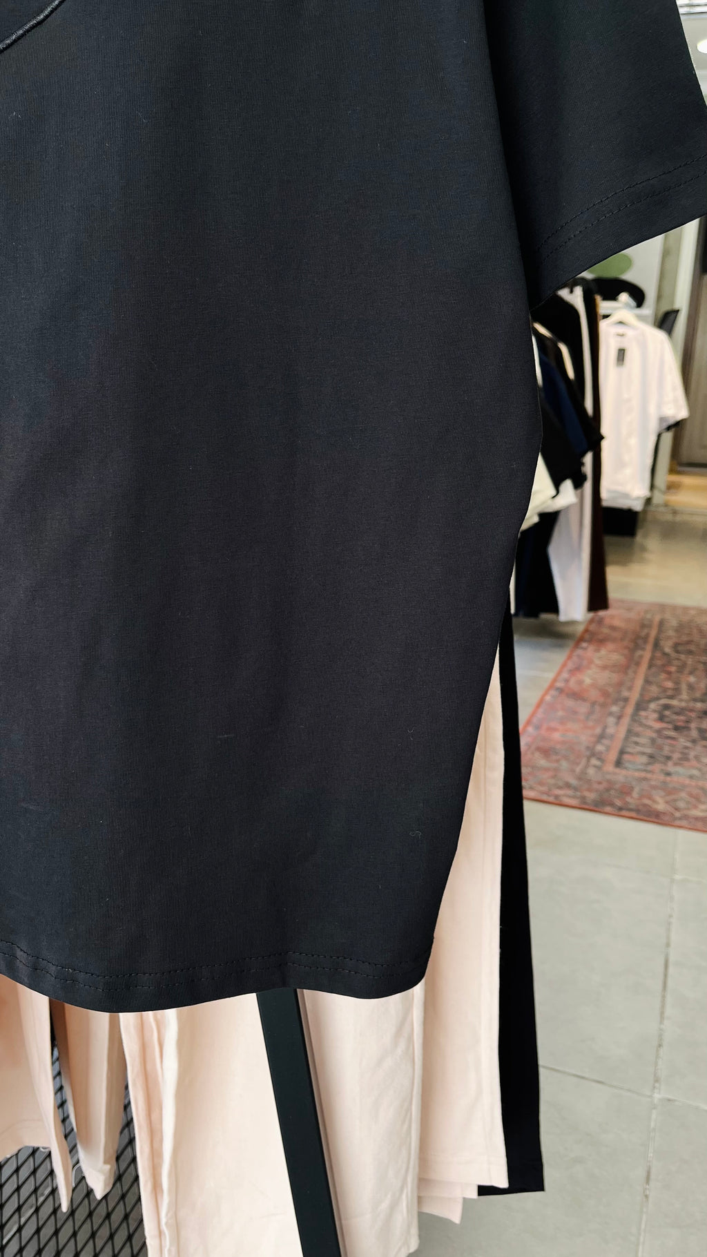 Oversize Panthers Siyah Sırt Nakışlı Tshirt – Siyah 9272