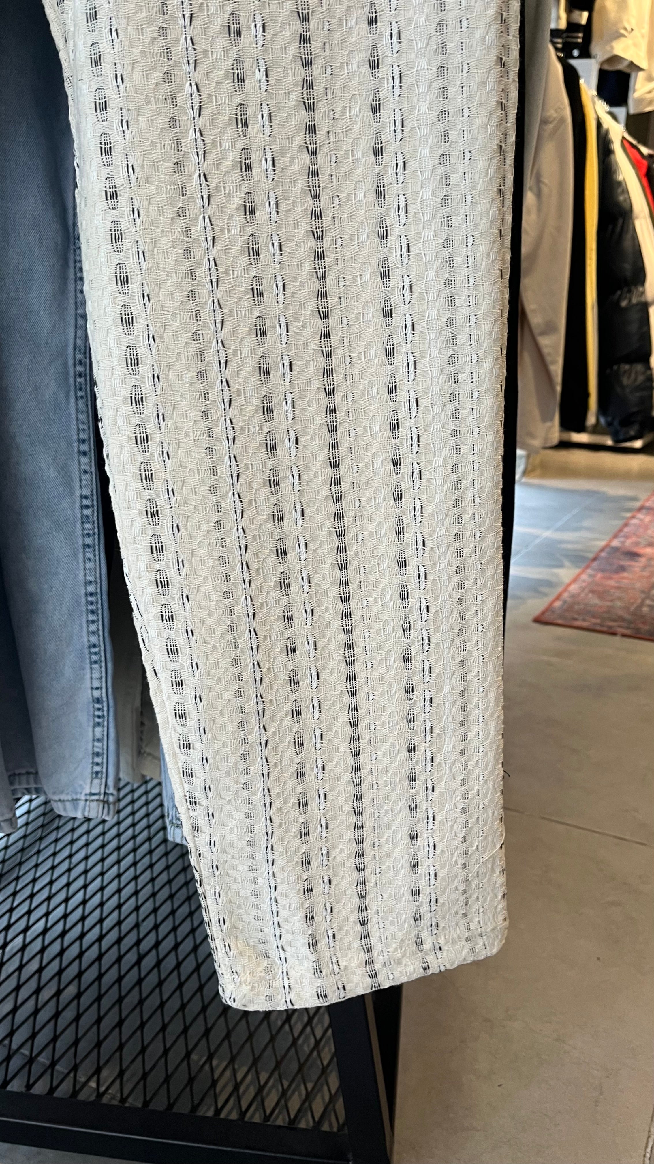 Erkek Bohem Şeritli Baggy Pantolon - Bej 6085