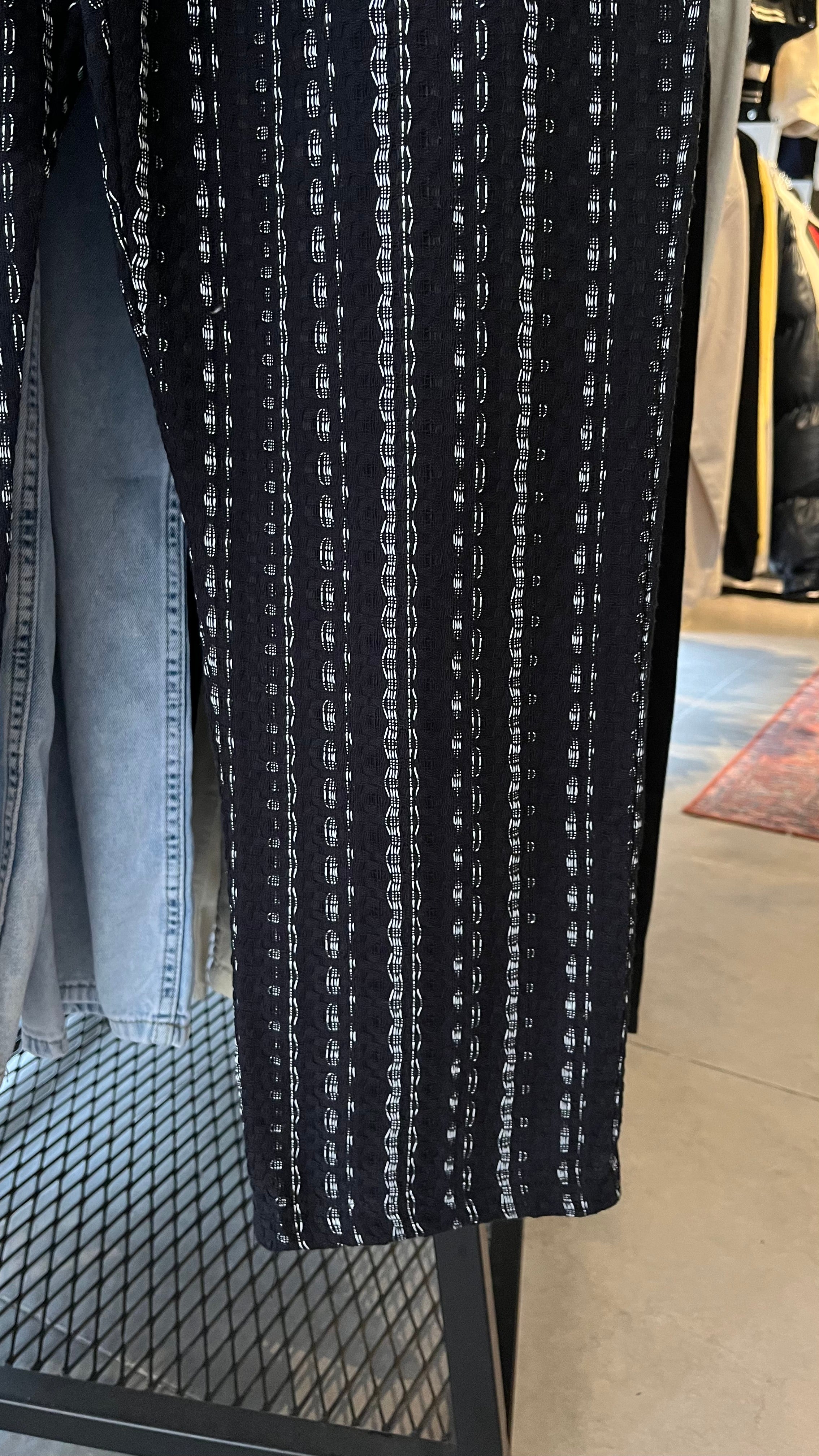 Erkek Bohem Şeritli Baggy Pantolon - Siyah 6086