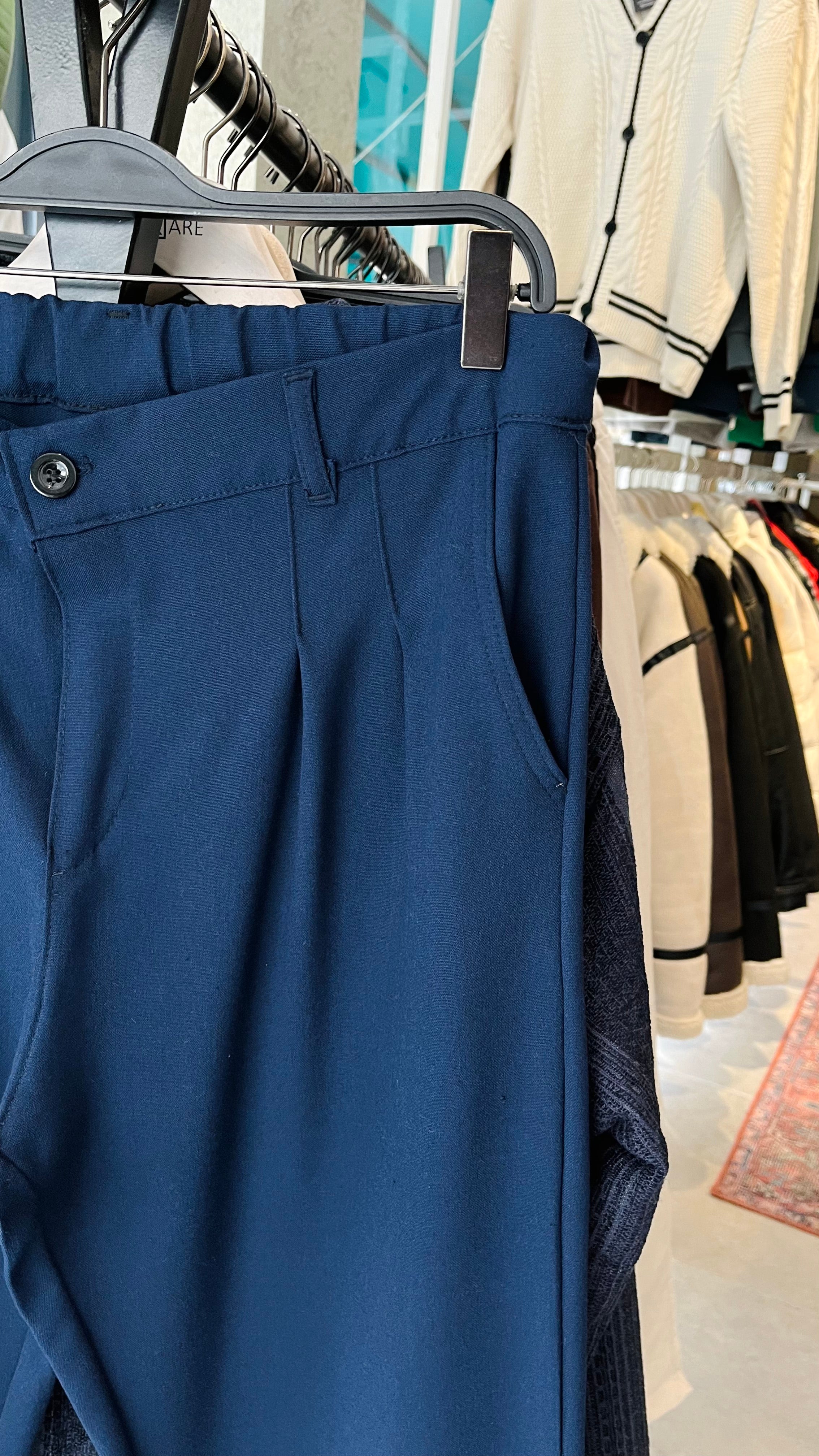 Erkek Baggy Kumaş Pantolon - Lacivert 6093