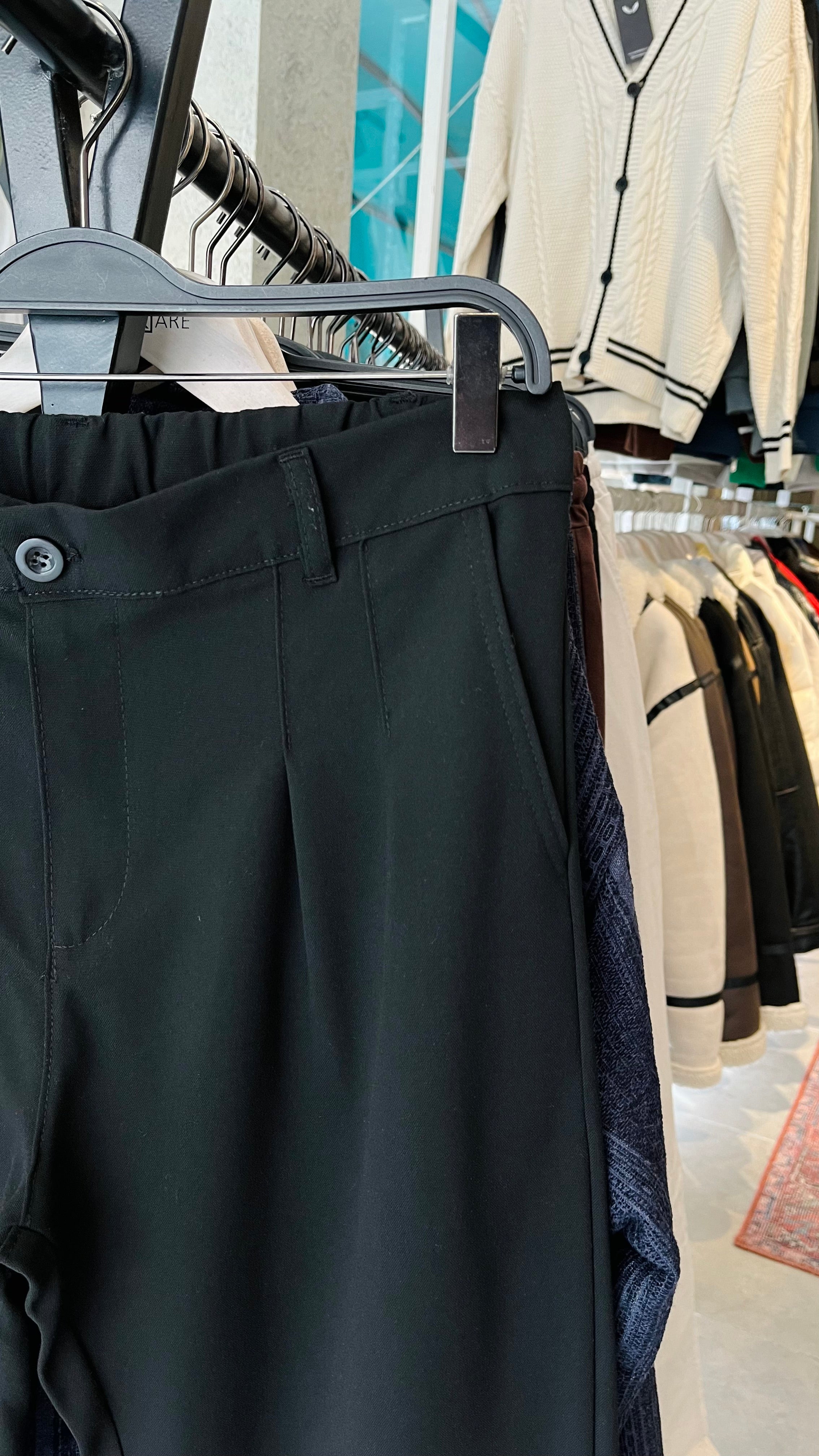 Erkek Baggy Kumaş Pantolon - Siyah 6094