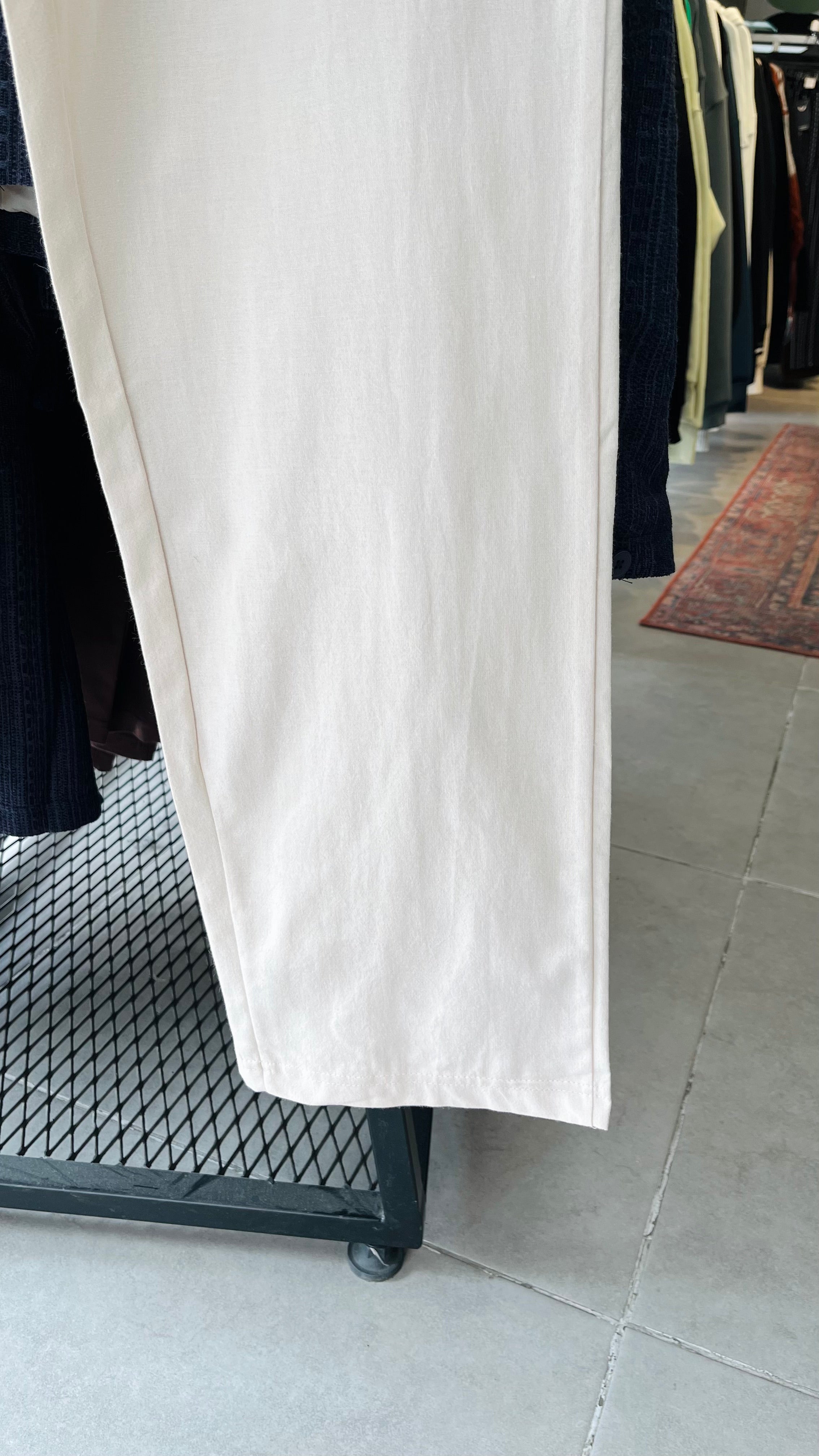 Erkek Baggy İpli Keten Pantolon - Bej 6098