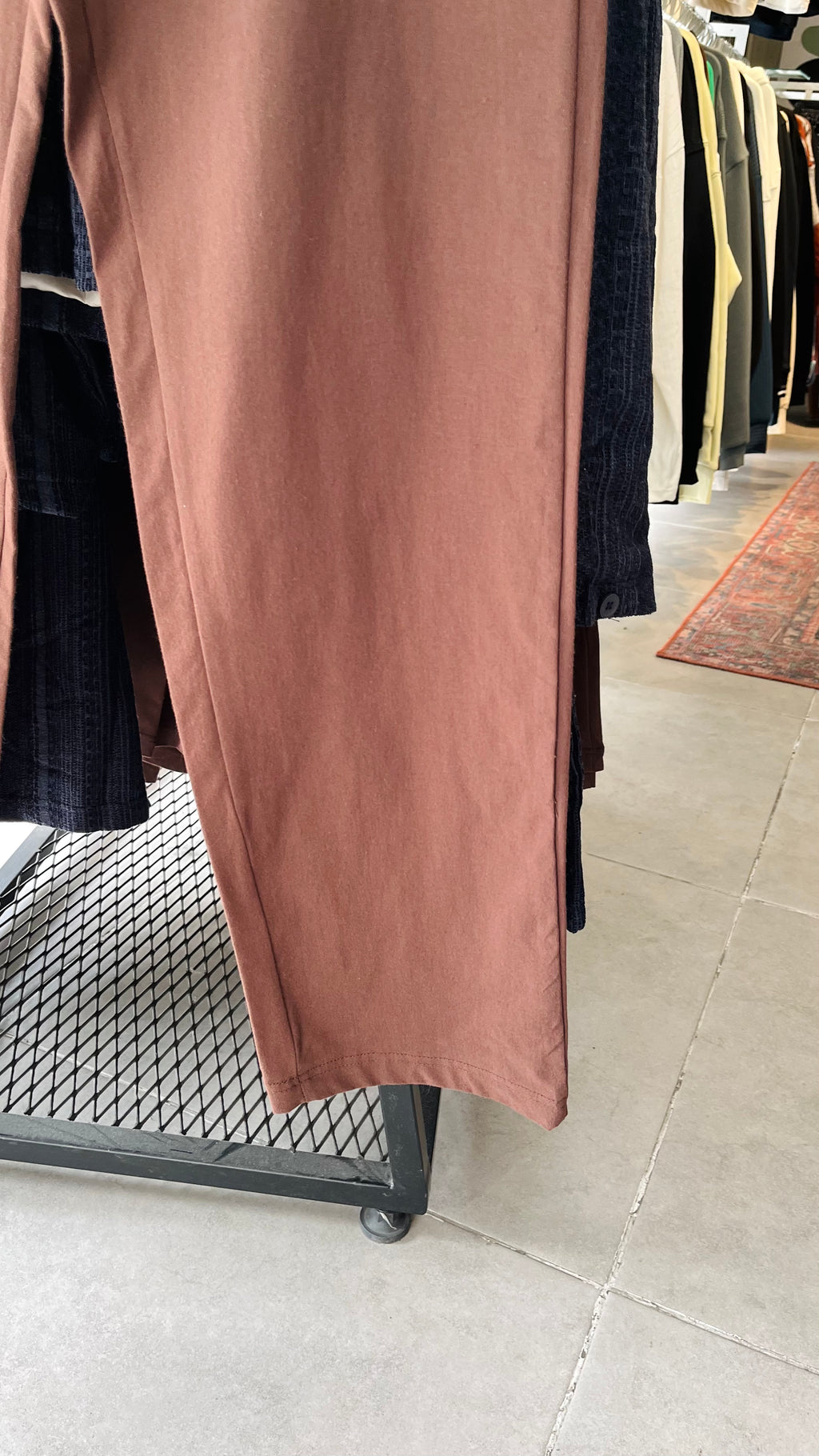 Erkek Baggy Keten Pantolon - Kahverengi 6100
